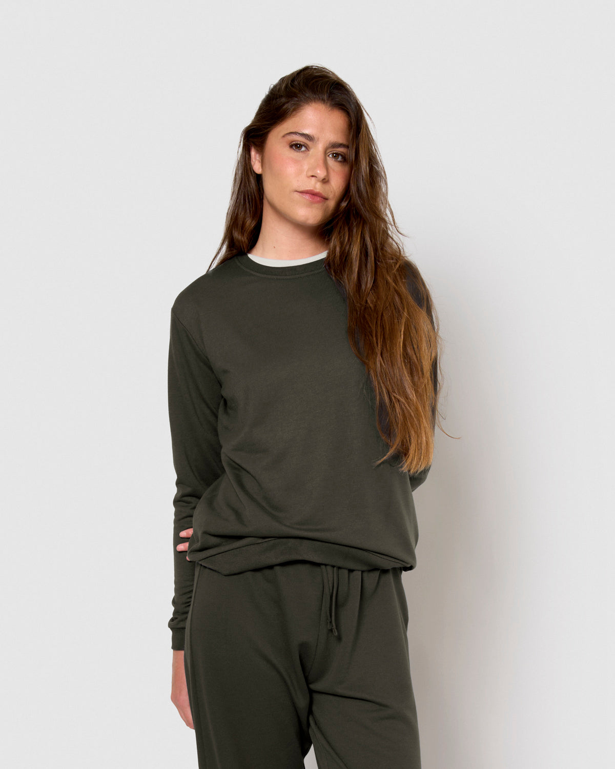 Sudadera básica deportiva gris marengo