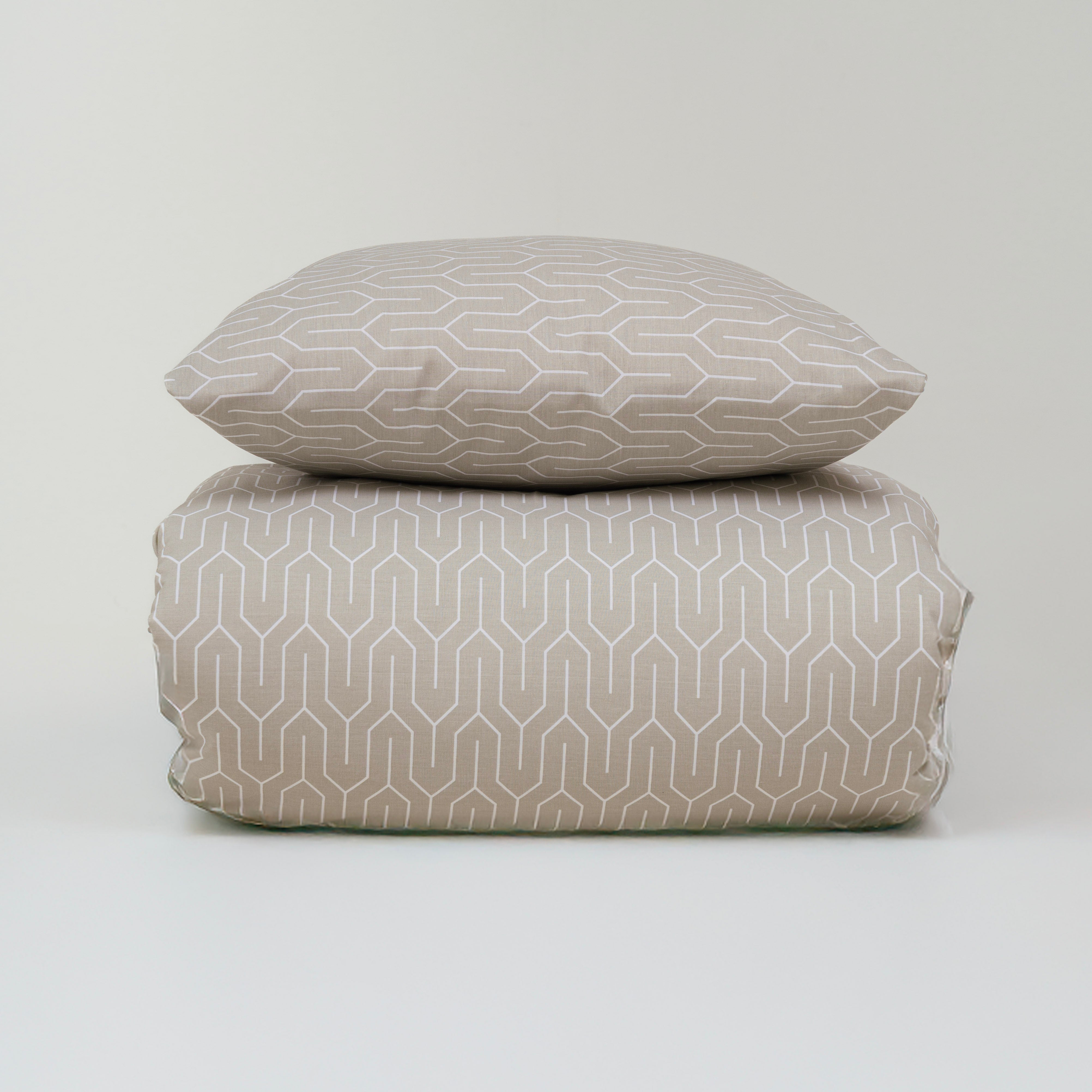 Funda nórdica algodón percal Yolanda verde