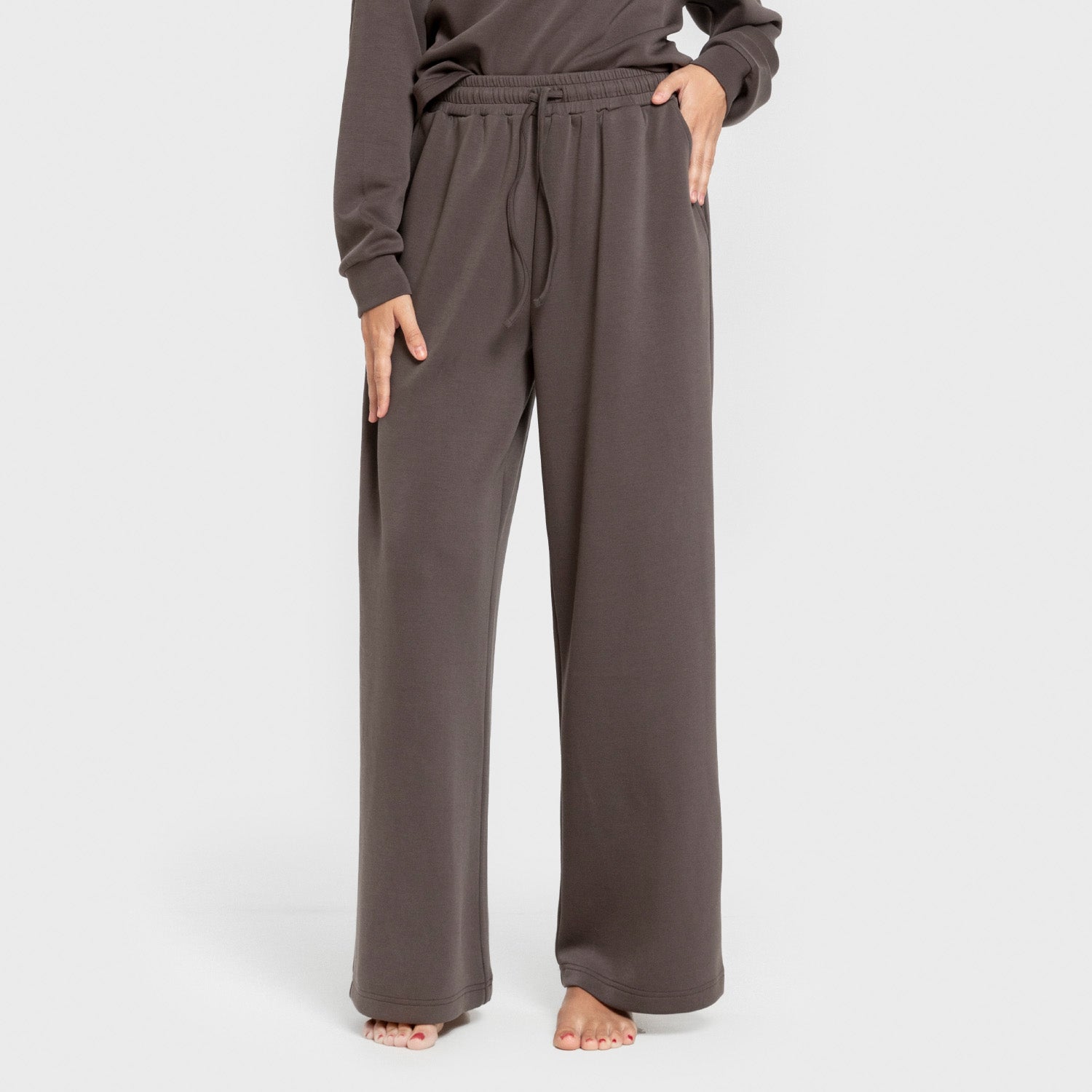 Pantalón largo estilo modal mujer