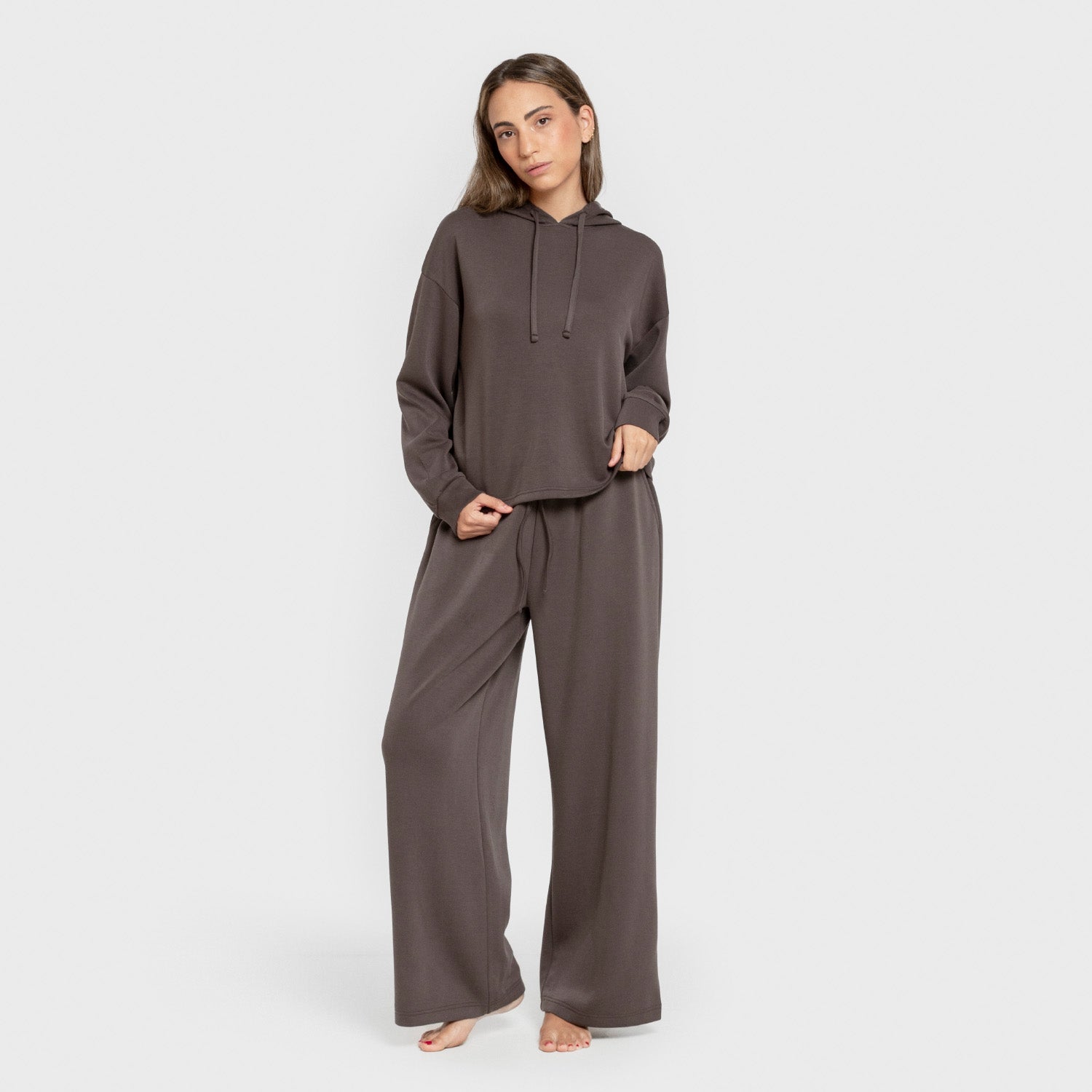 Pantalón largo estilo modal mujer