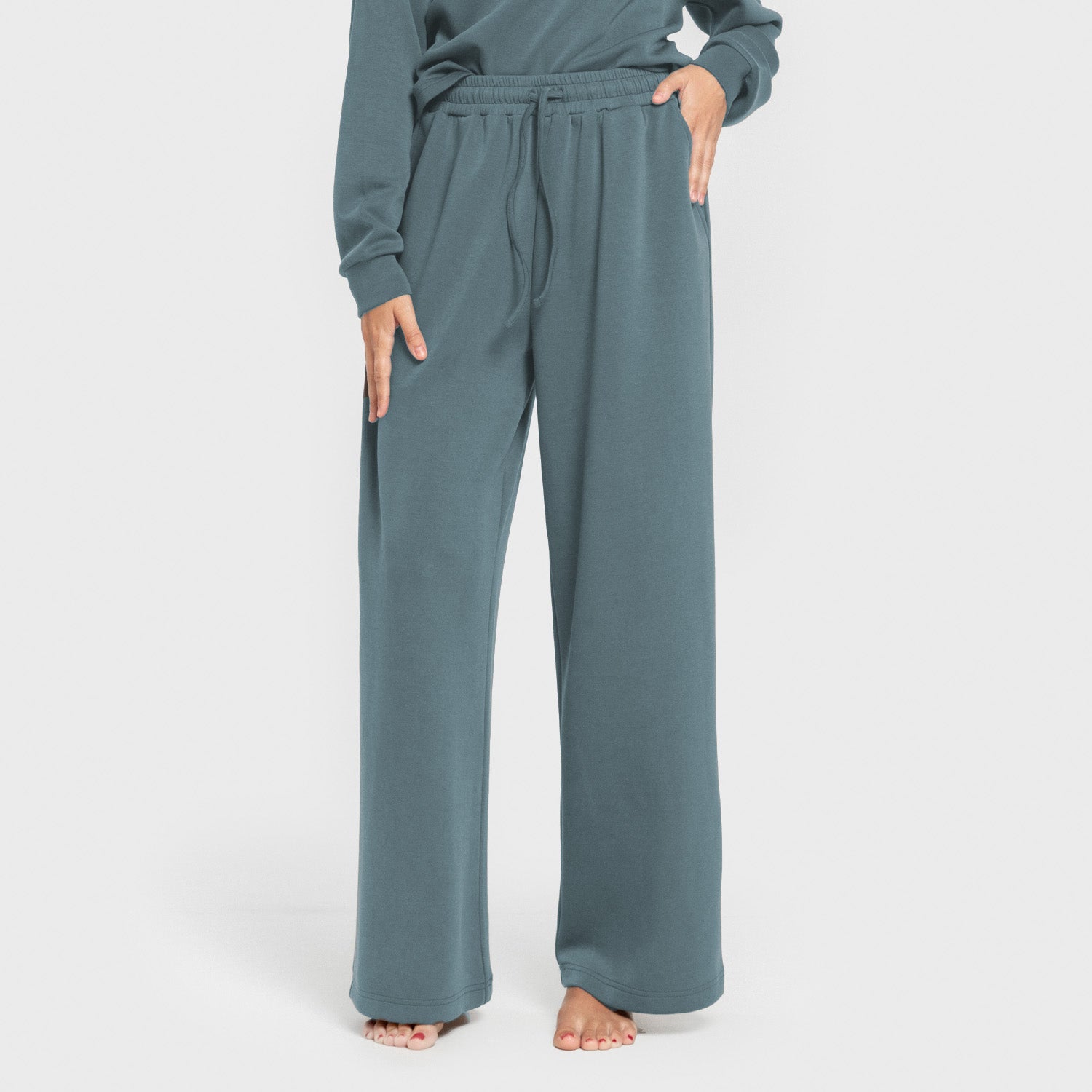 Pantalón largo estilo modal mujer