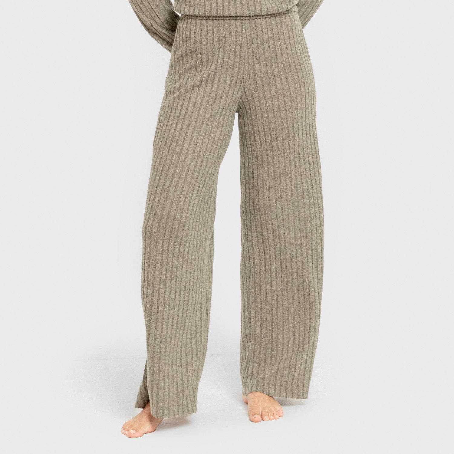 Pantalón largo ancho 4x2 canalé mujer