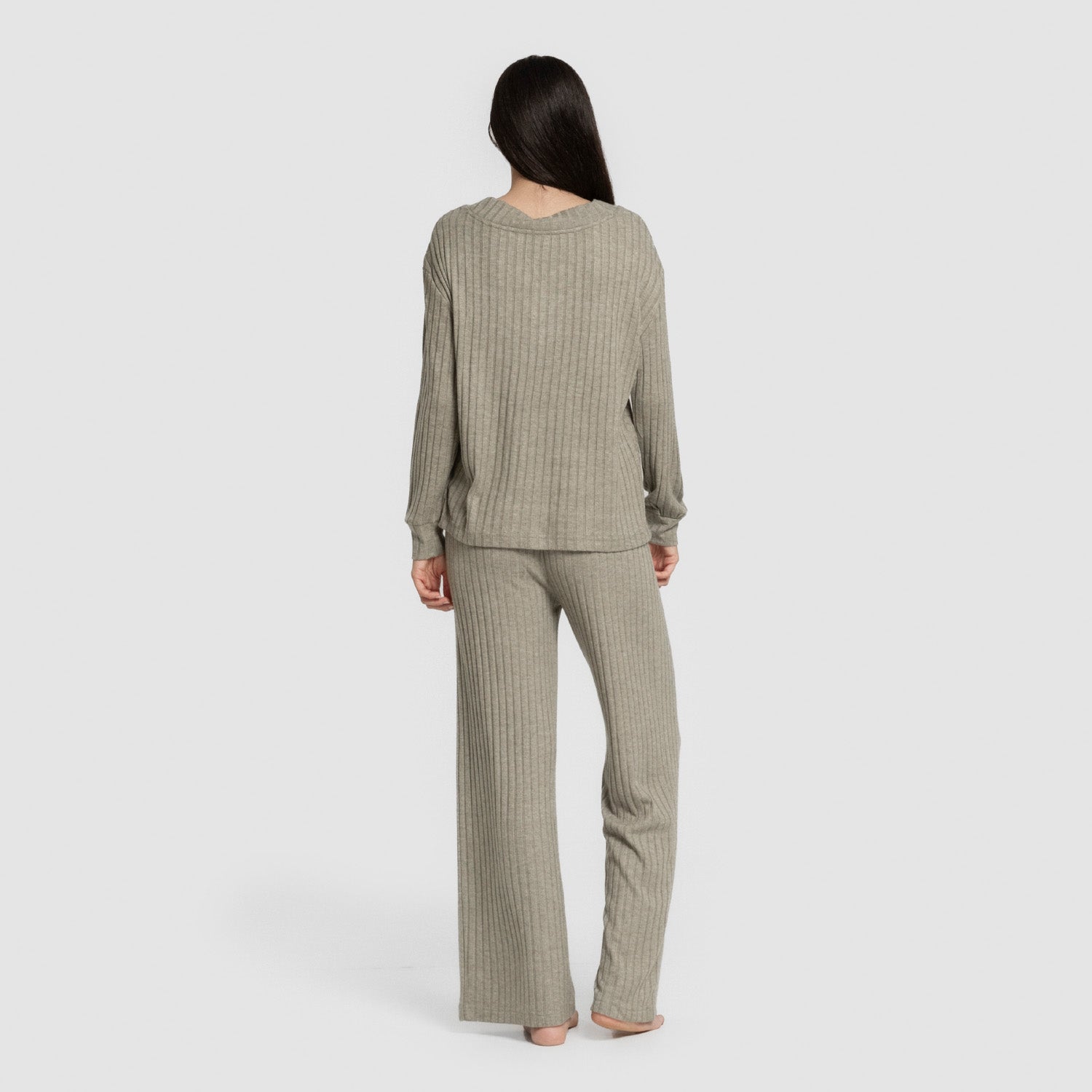 Jersey pico polyamide canalé mujer