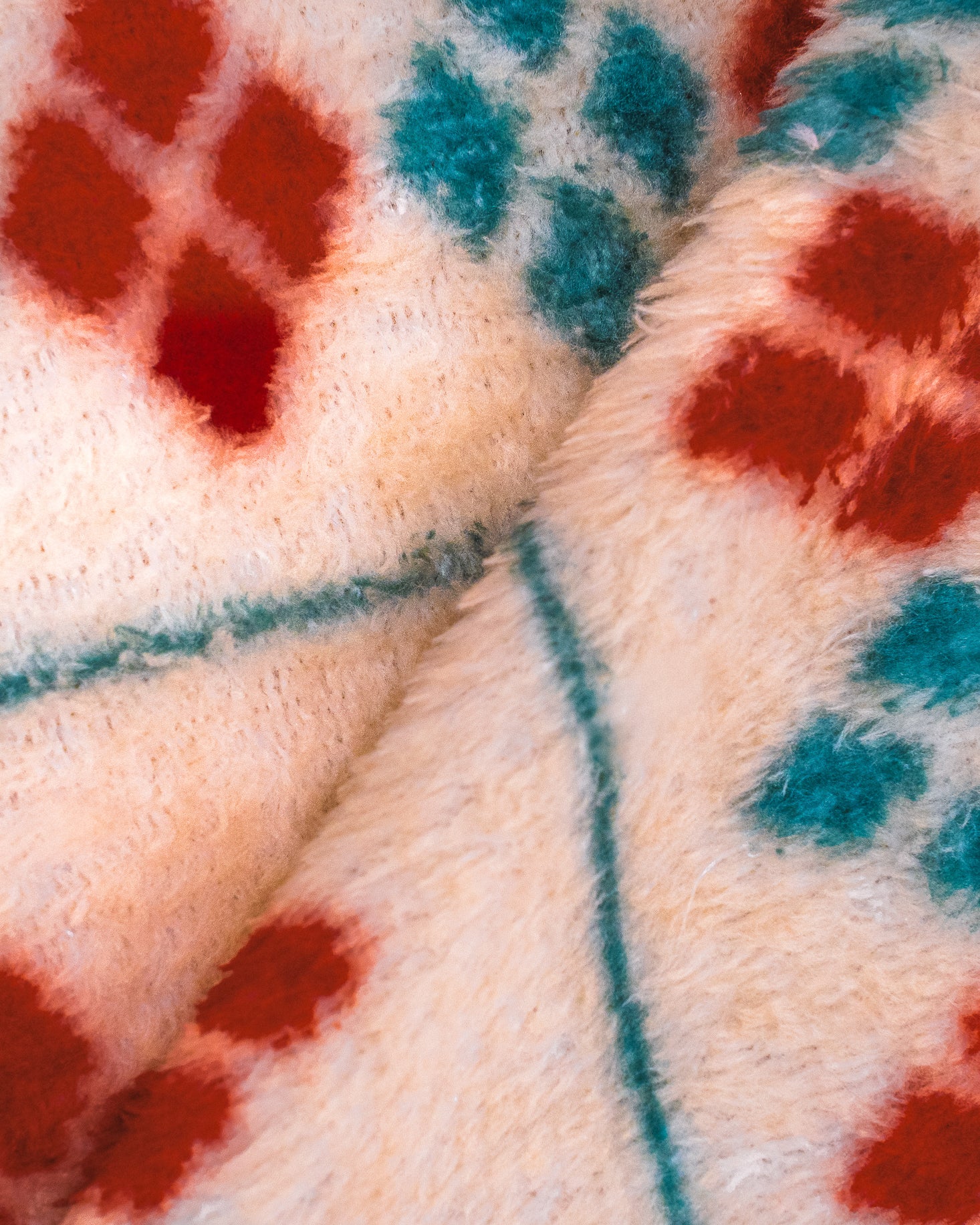 Manta coral Casimira burdeos