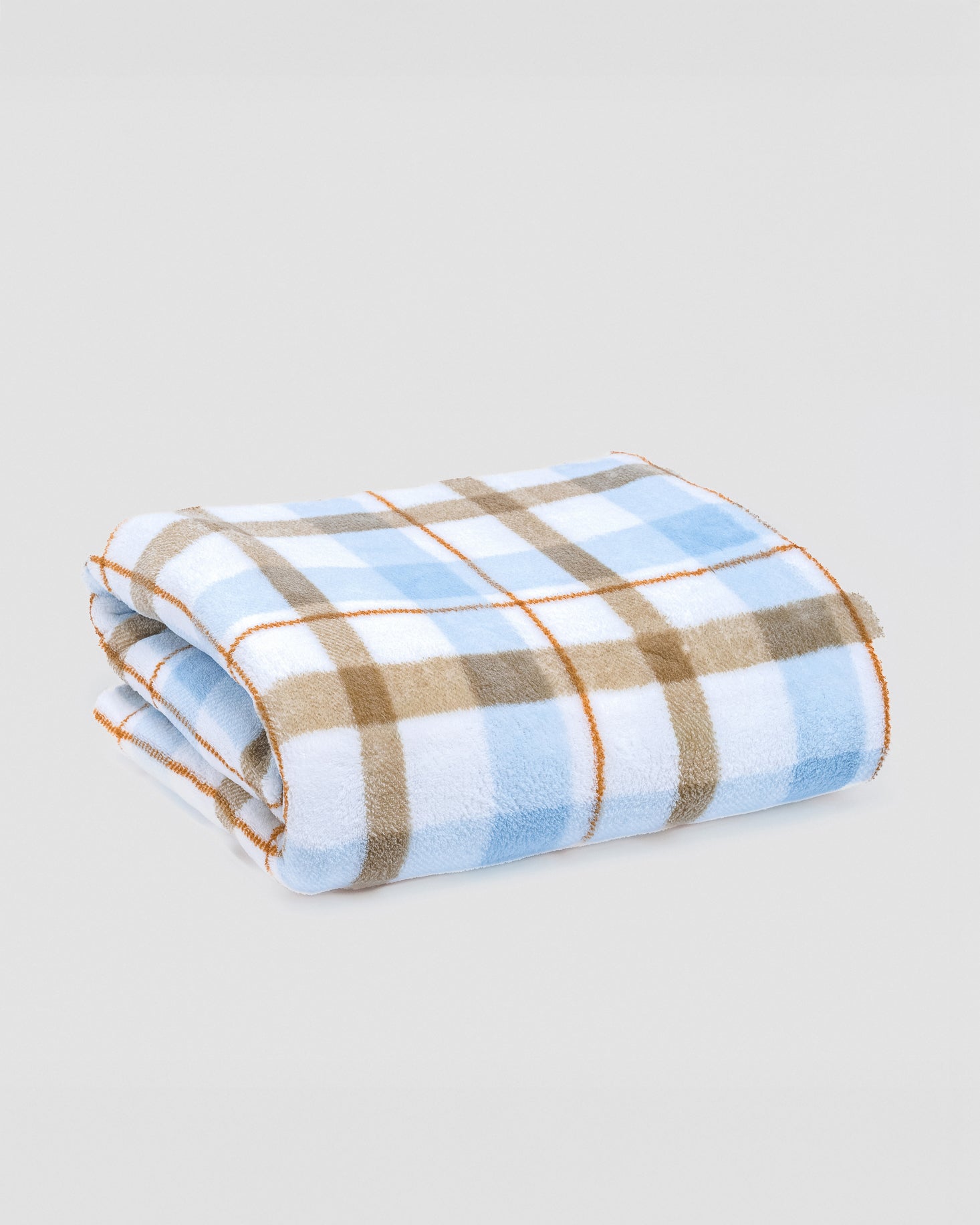 Manta coral Cuadro Noric celeste