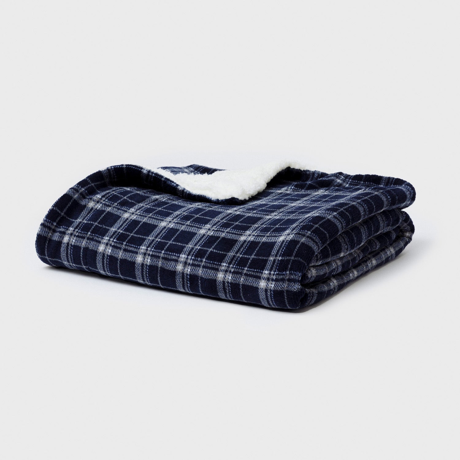 Coperta sherpa Cuadro Brais blu navy