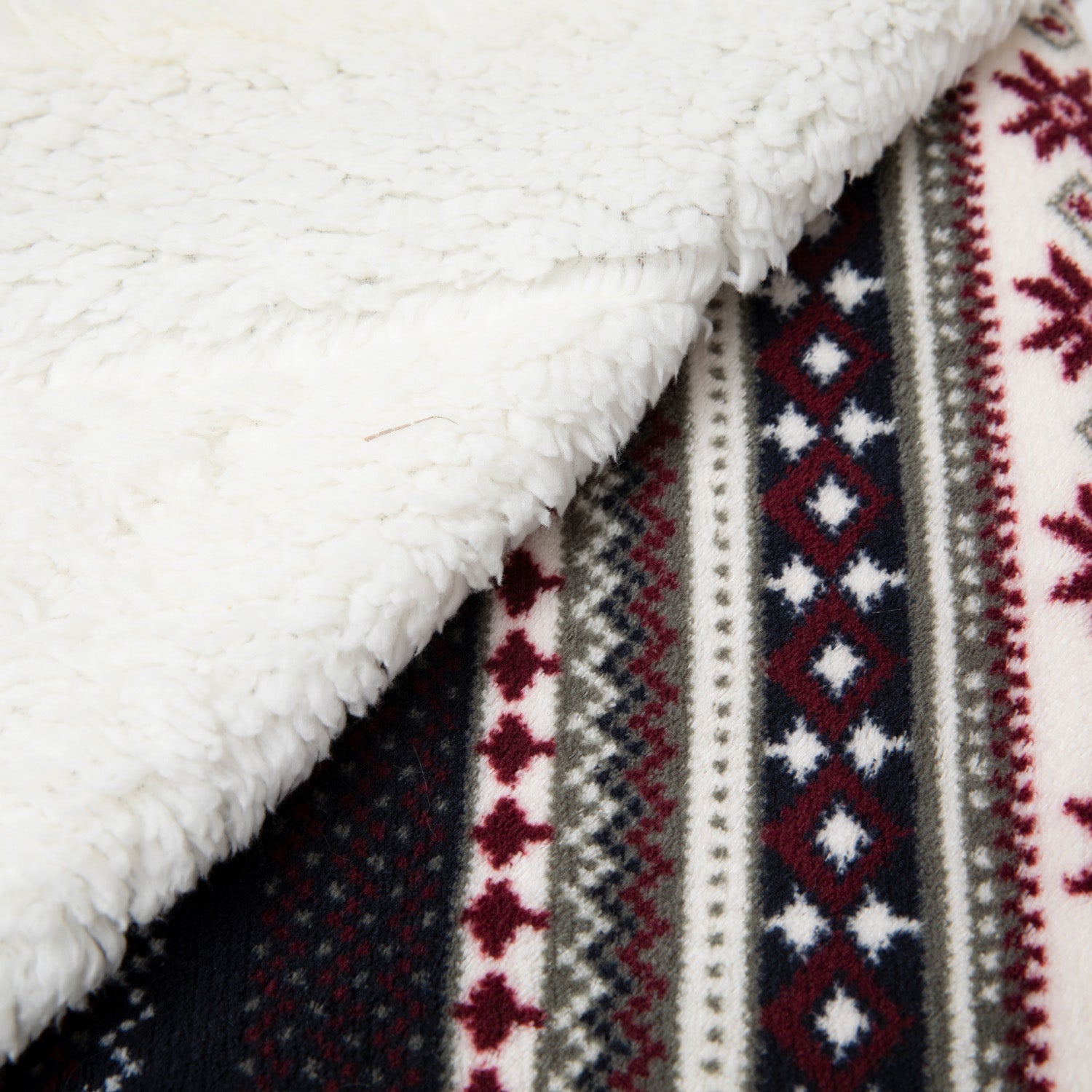 Manta sherpa Gaspar azul marino