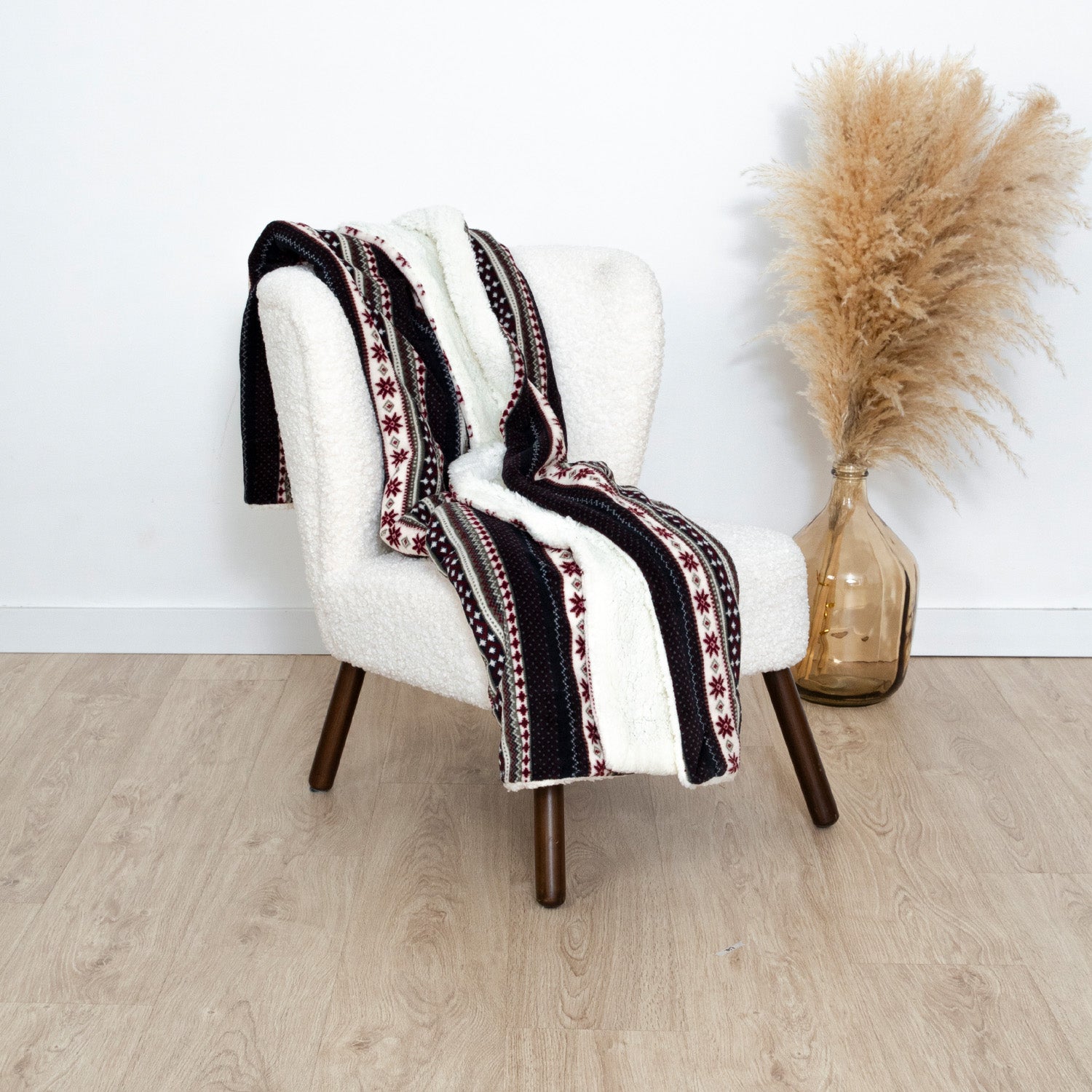 Manta sherpa Gaspar azul marino