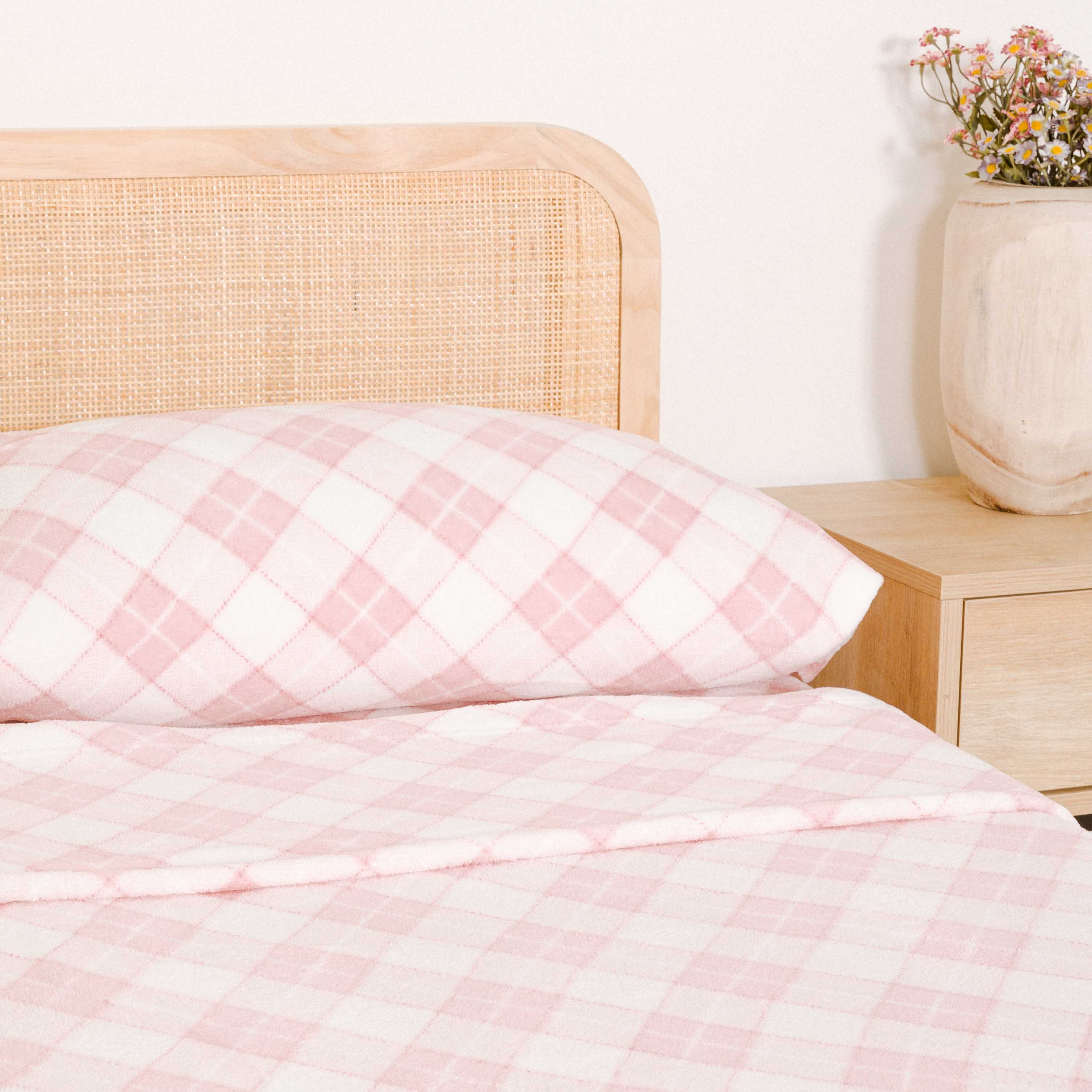 Juego de sábanas coralina Cuadro Guima rosa