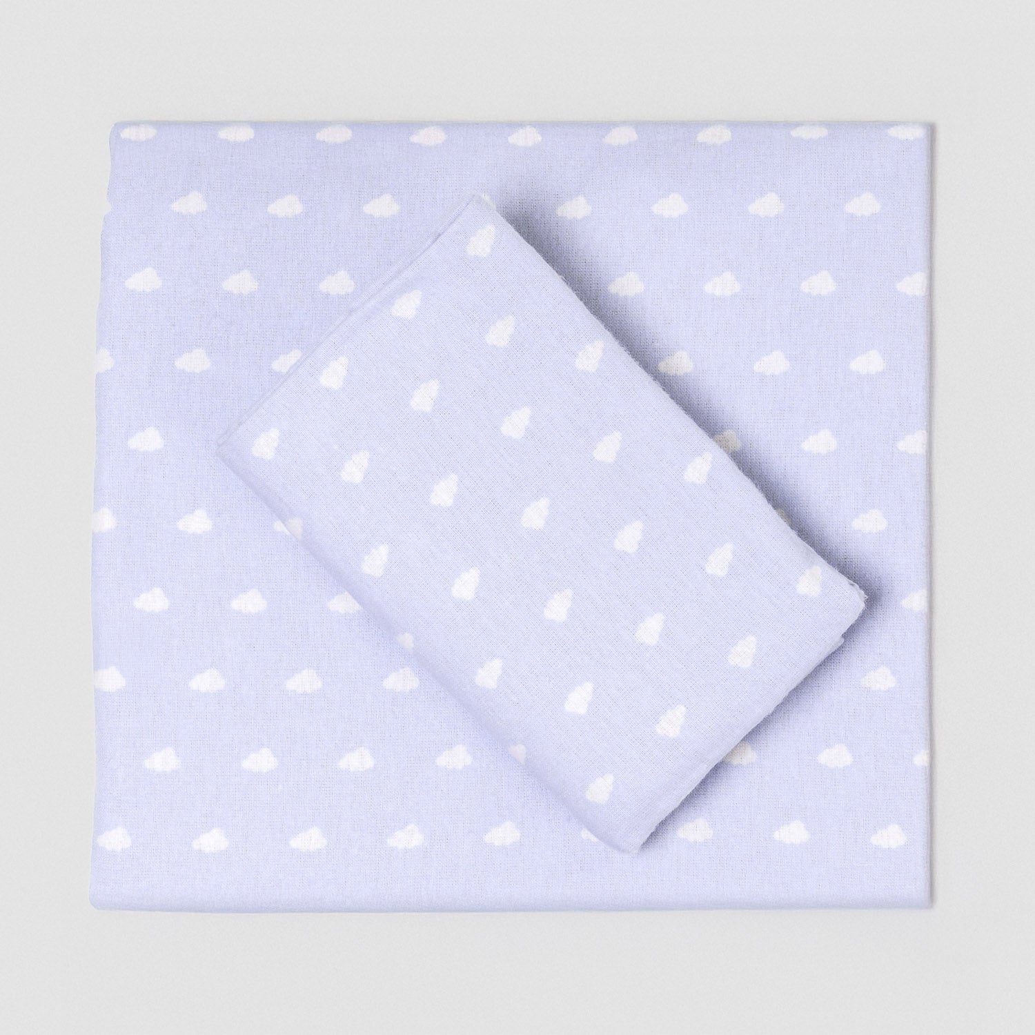 Juego de sábanas franela Nubecita celeste