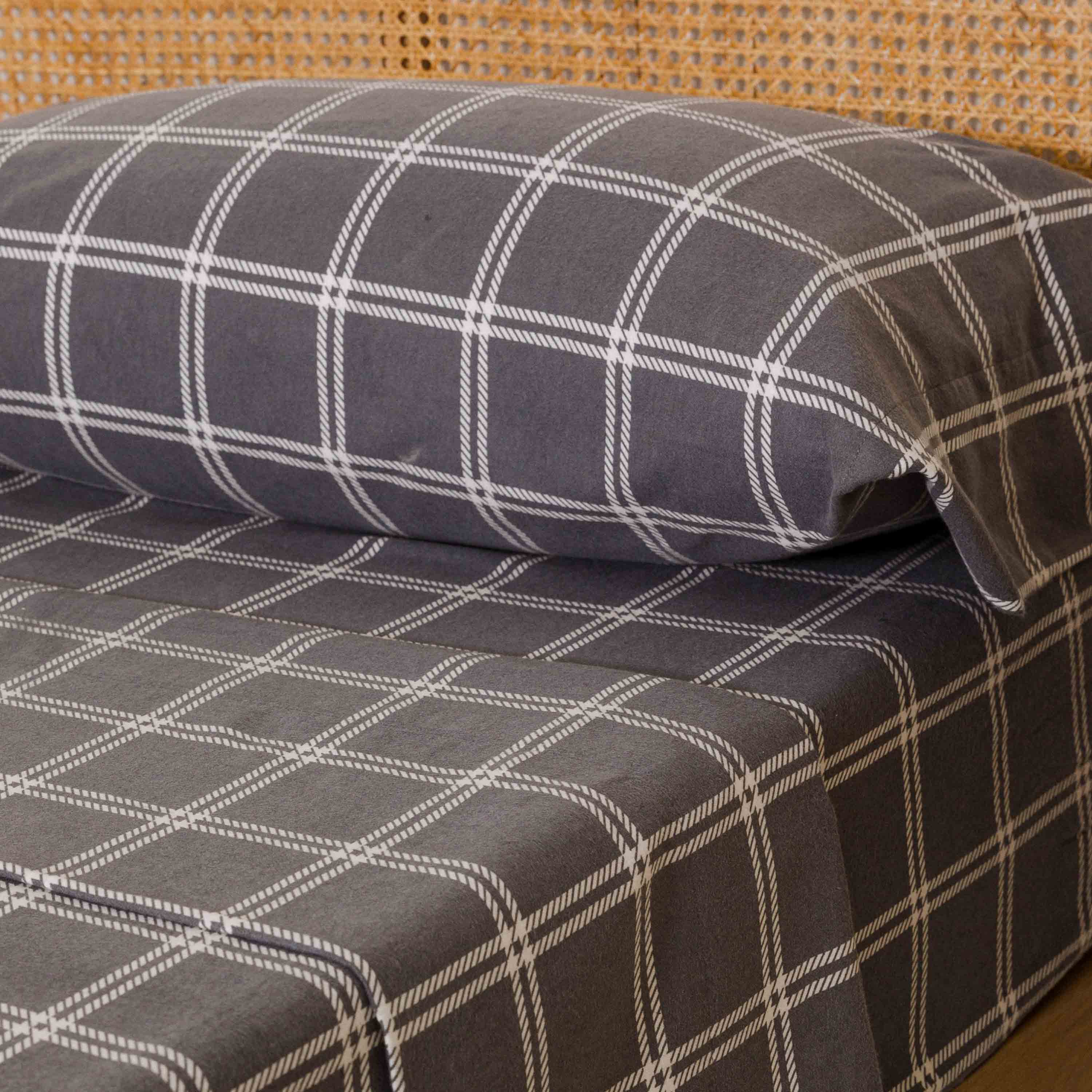 Jogo de lençóis flanela cuadro Nitari