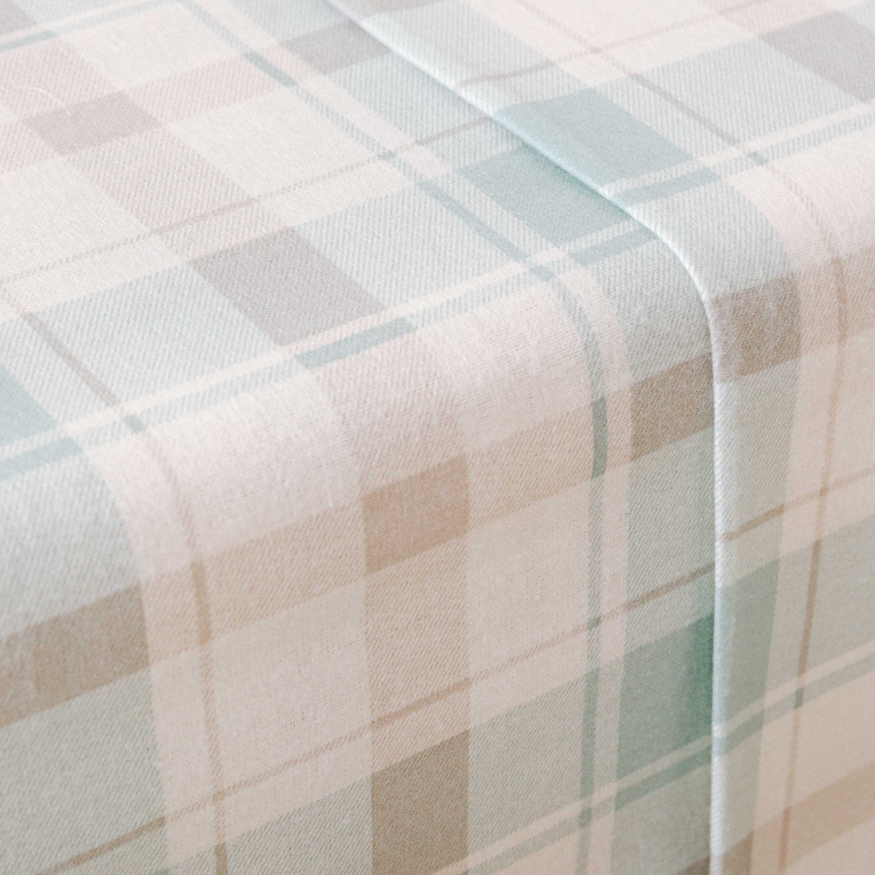 Juego de sábanas franela Cuadro Noric verde