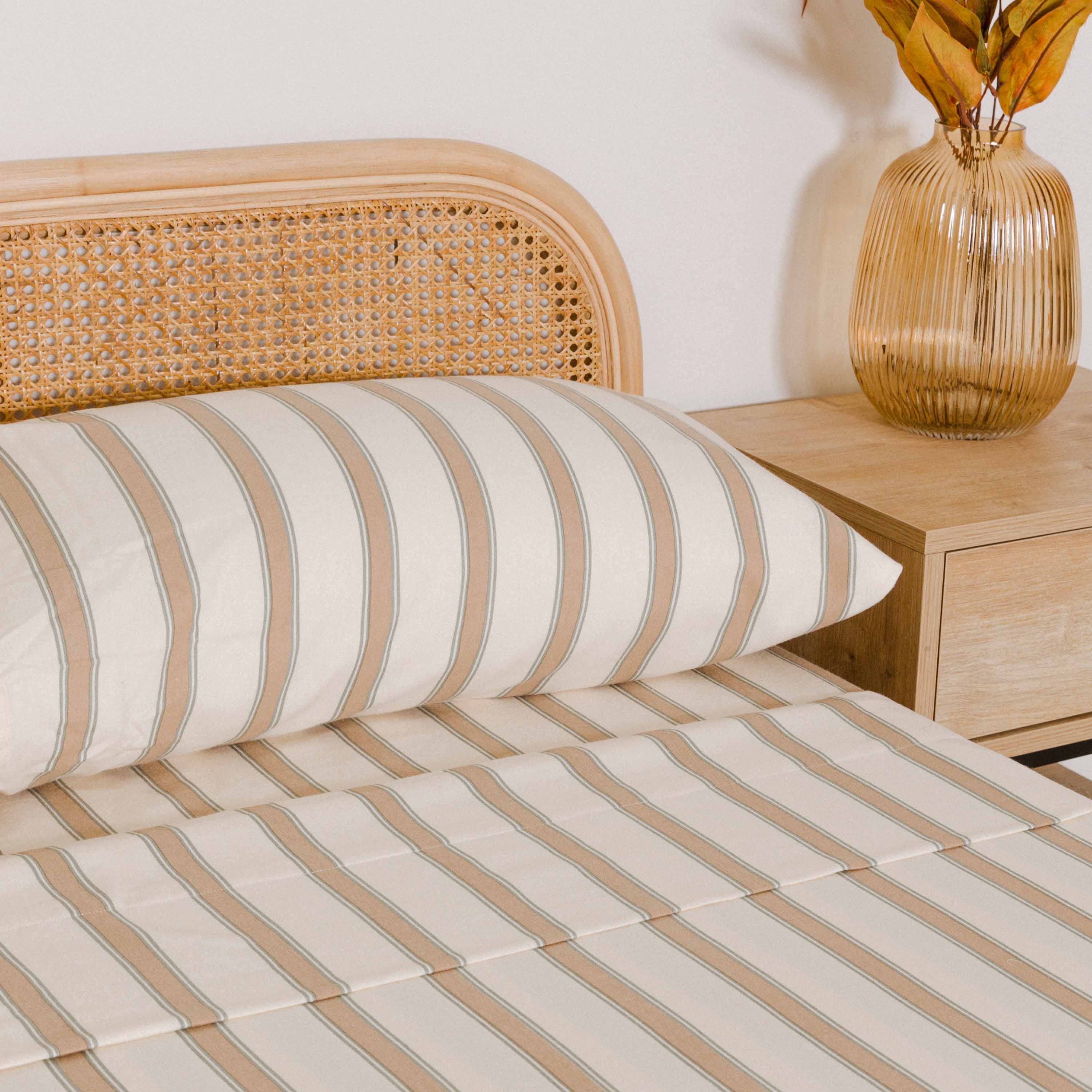 Juego de sábanas de franela Raya Sitges