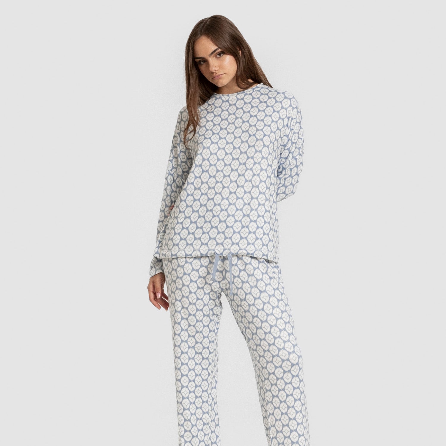 Pijama largo Secret mujer Fatuo indigo