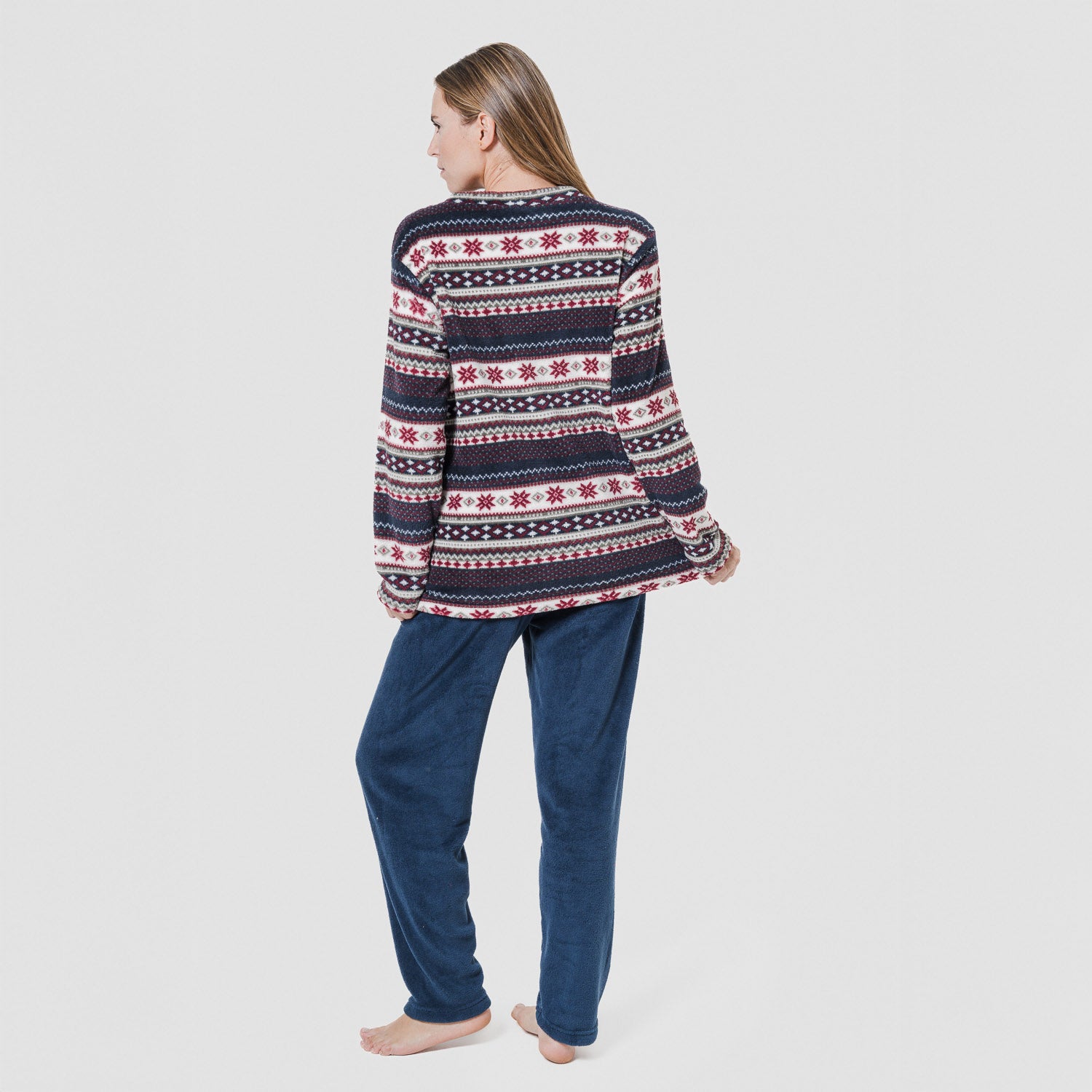 Pijama coral Gaspar azul marinho