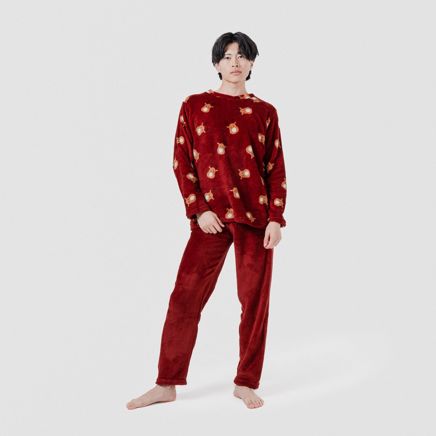 Pijama coral hombre Tatin Burdeos