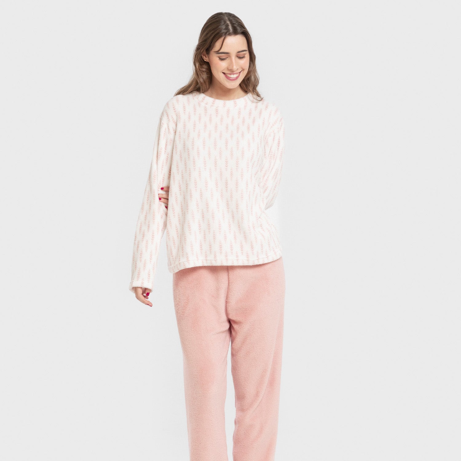 Pijama coral Espiga rosa