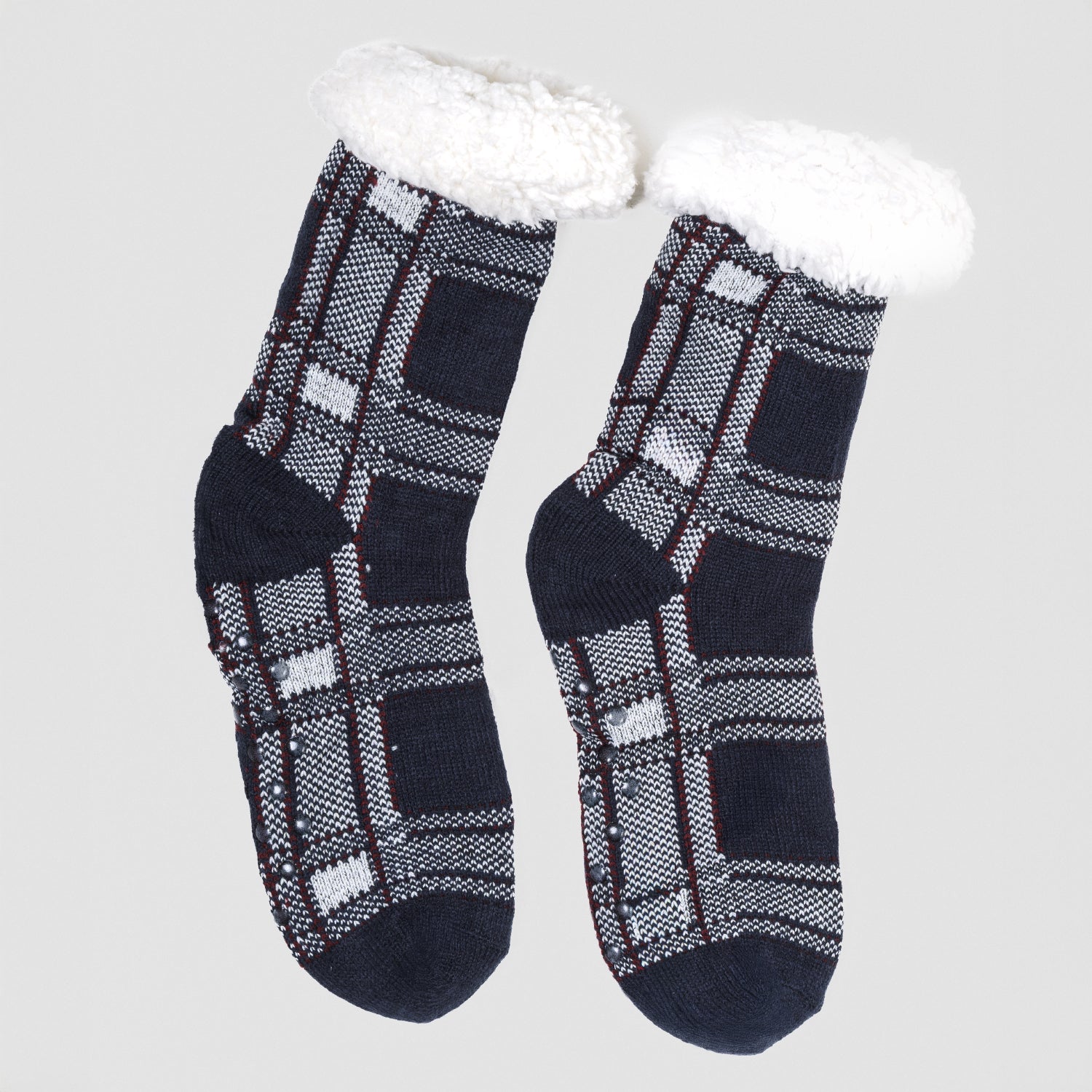 Calcetines hombre Cuadro Tarso burdeos