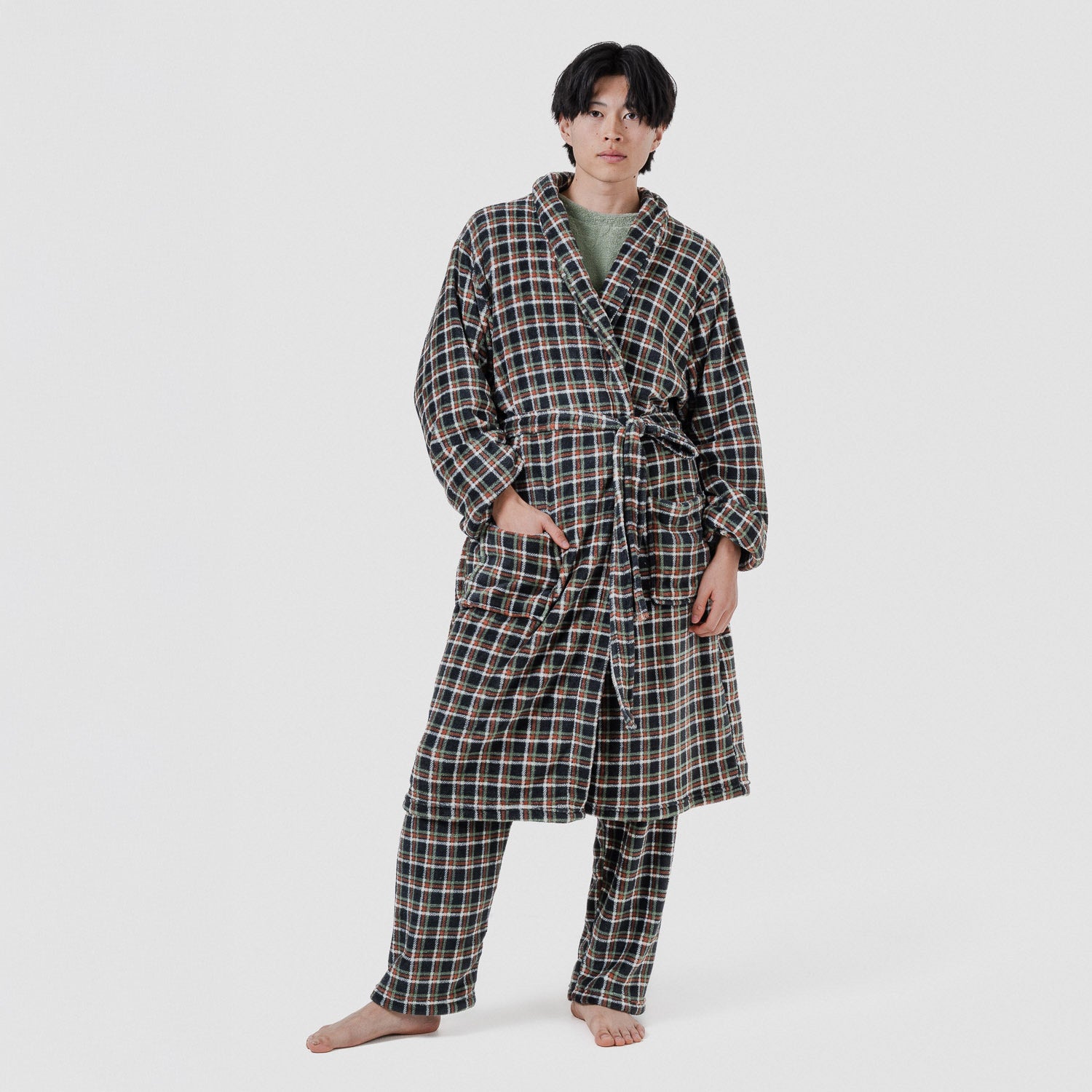 Bata coral hombre Cuadro Frankfuert