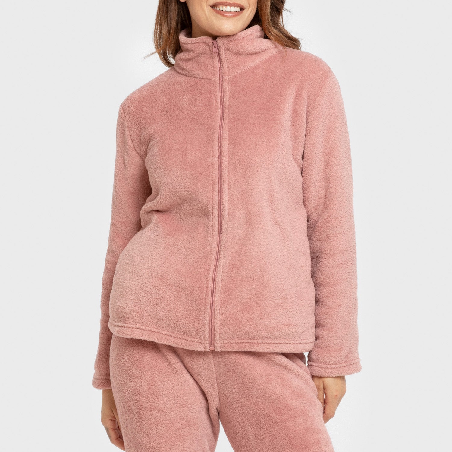 Sudadera coral mujer