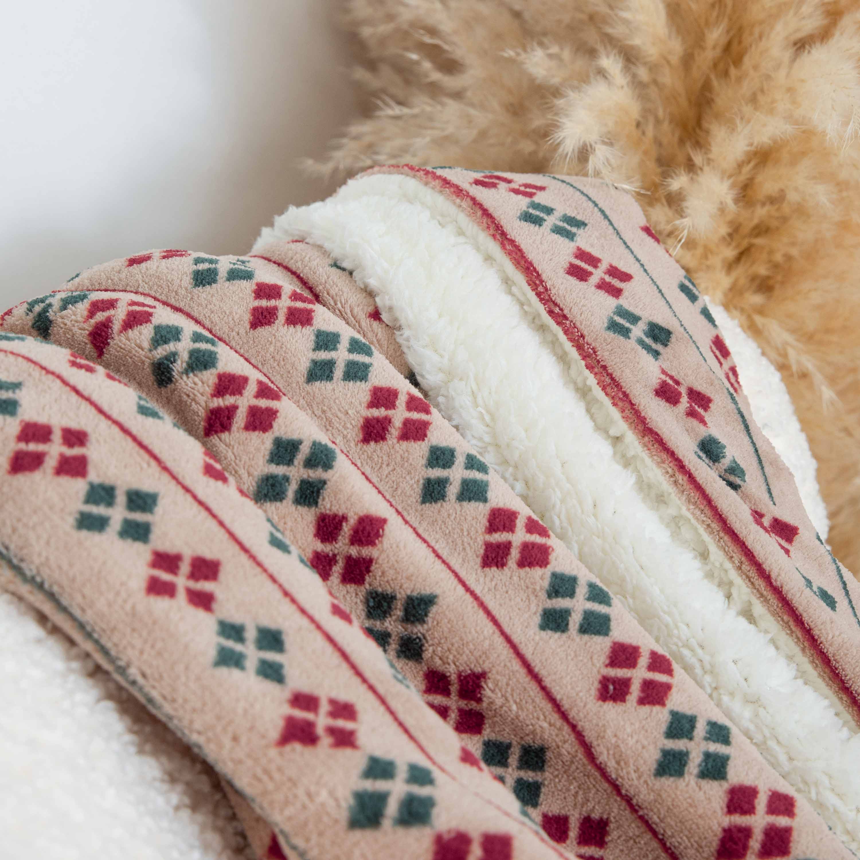 Manta sherpa Casimira burdeos