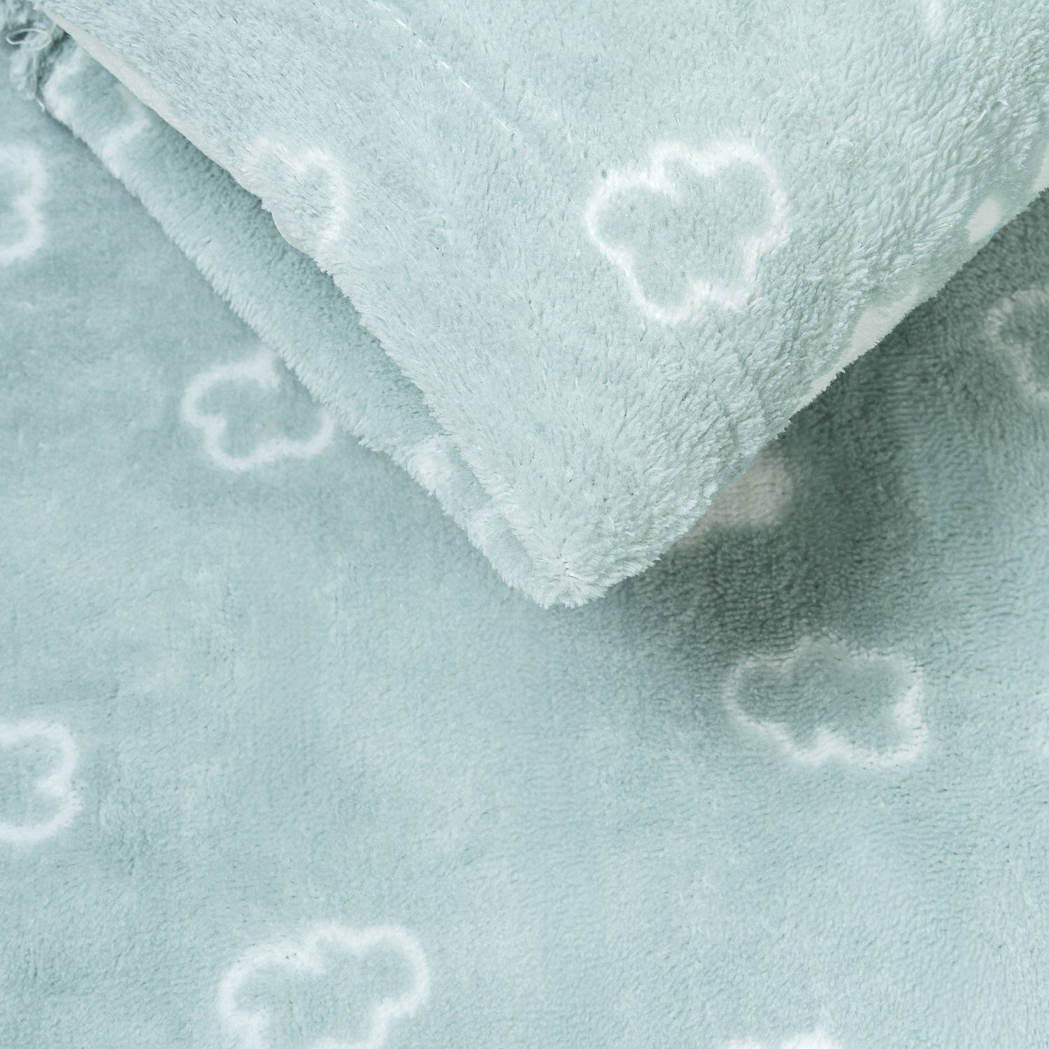 Juego de sábanas coralina Nube New verde tiffany cuna