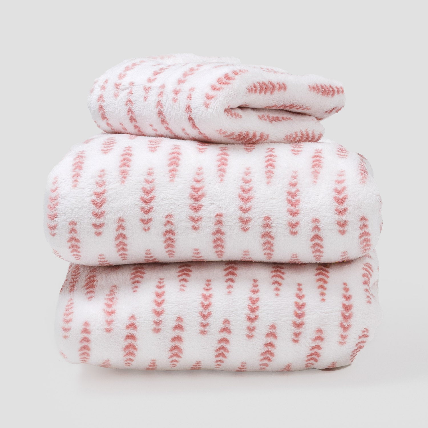 Coral fleece crib sheet set, Espiga pink – Tramas+