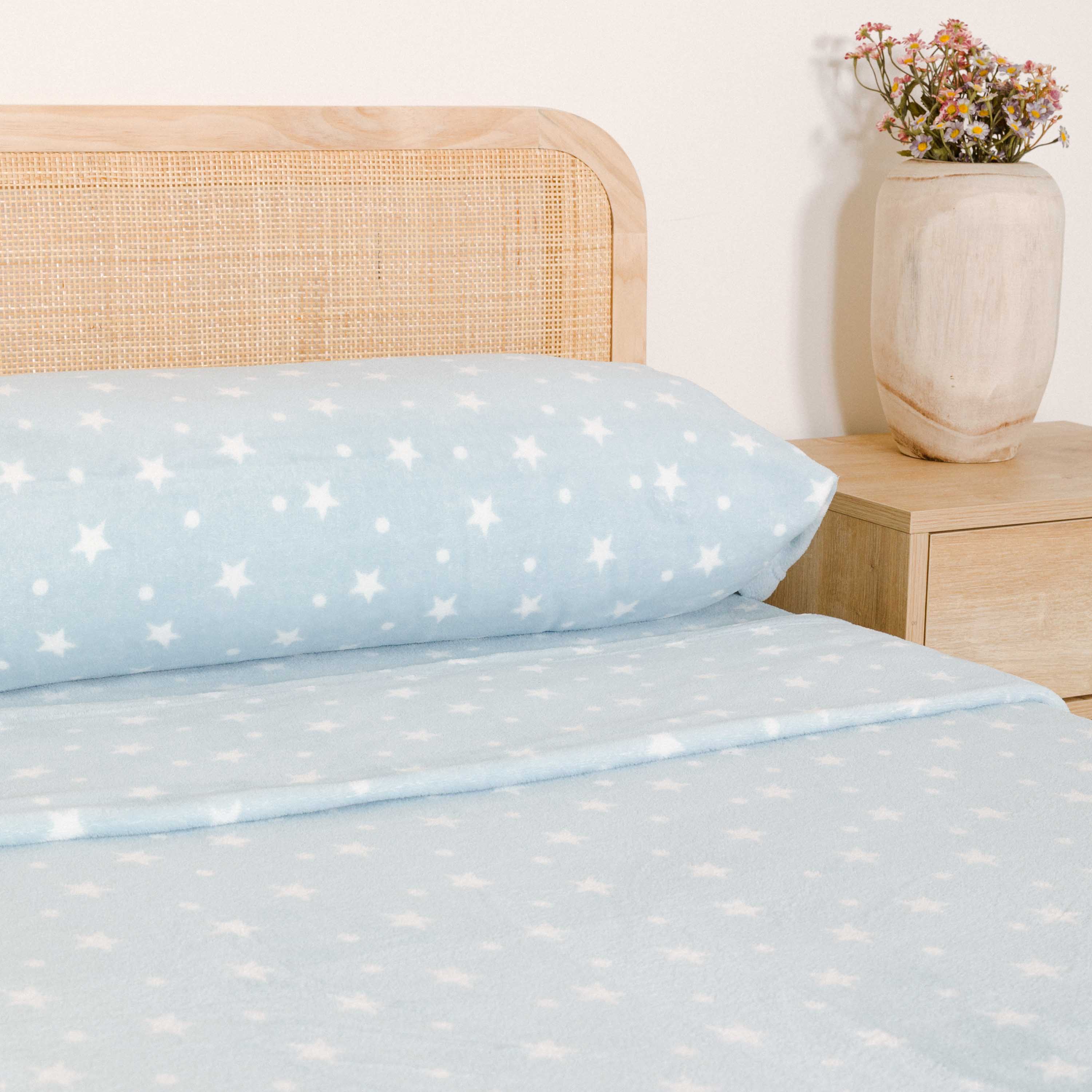 Juego de sábanas coralina Cosmo celeste