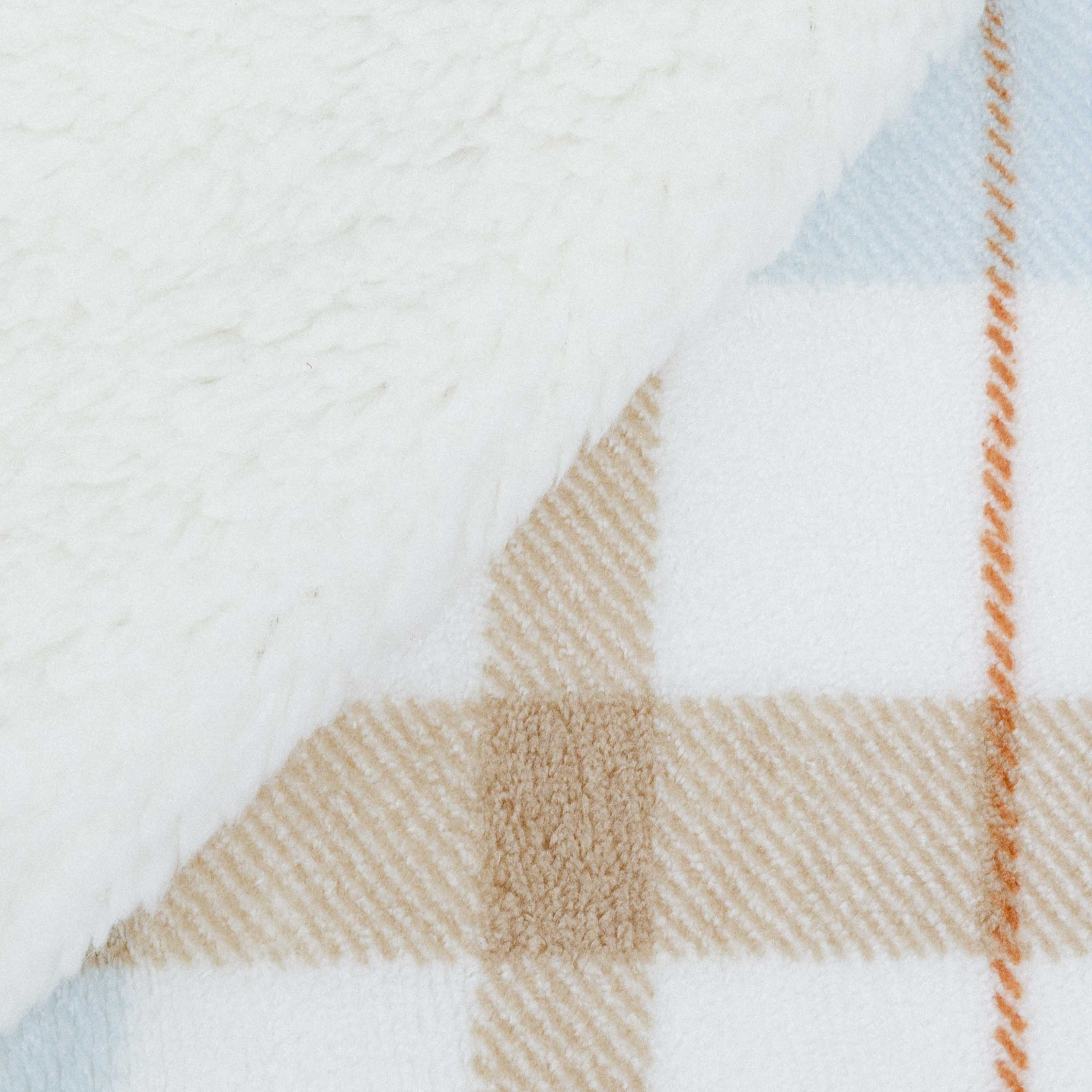 Manta sherpa Cuadro Noric celeste