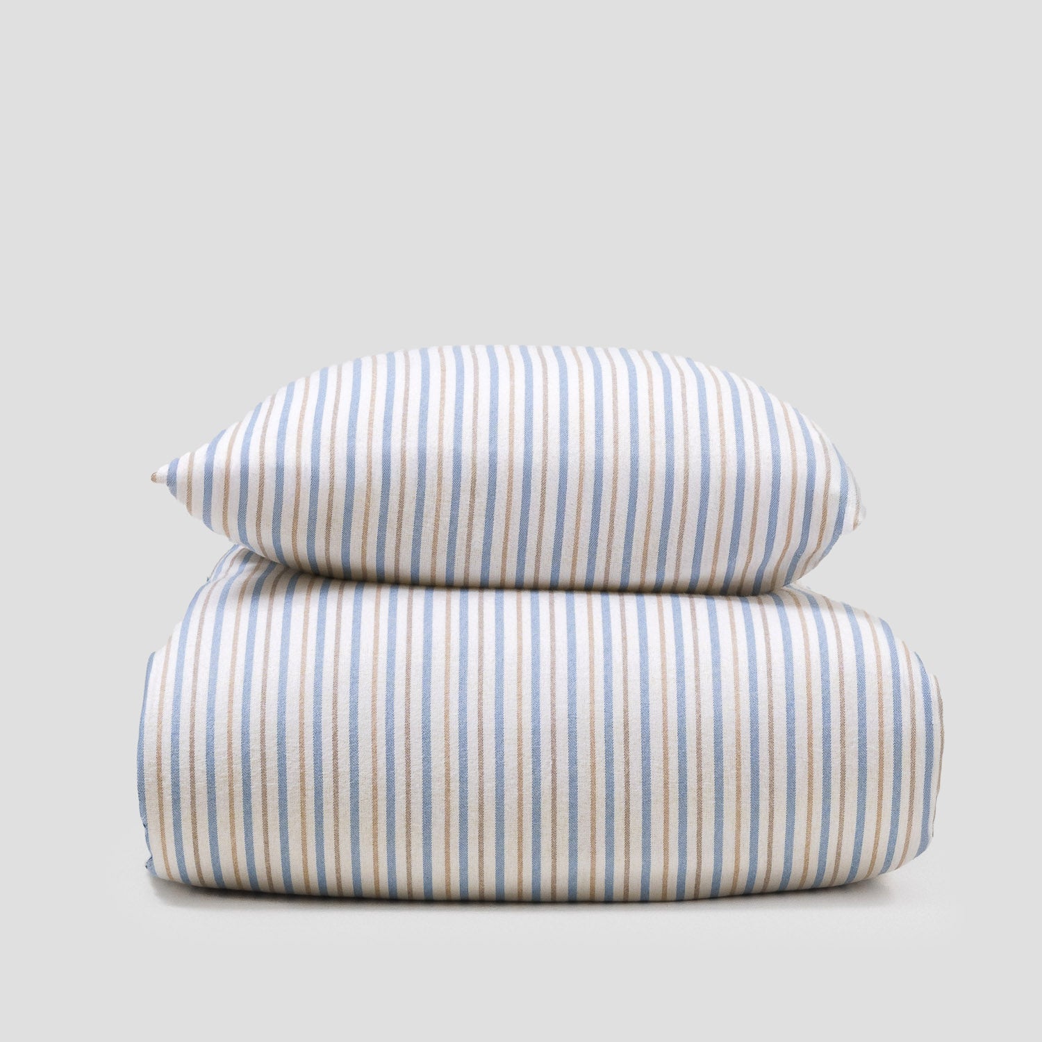 Capa de edredão franela Raya Benet areia - índigo