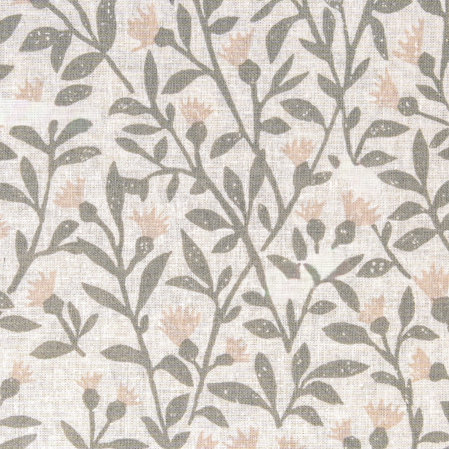 Juego de sábanas algodón Eureka verde seco - topo