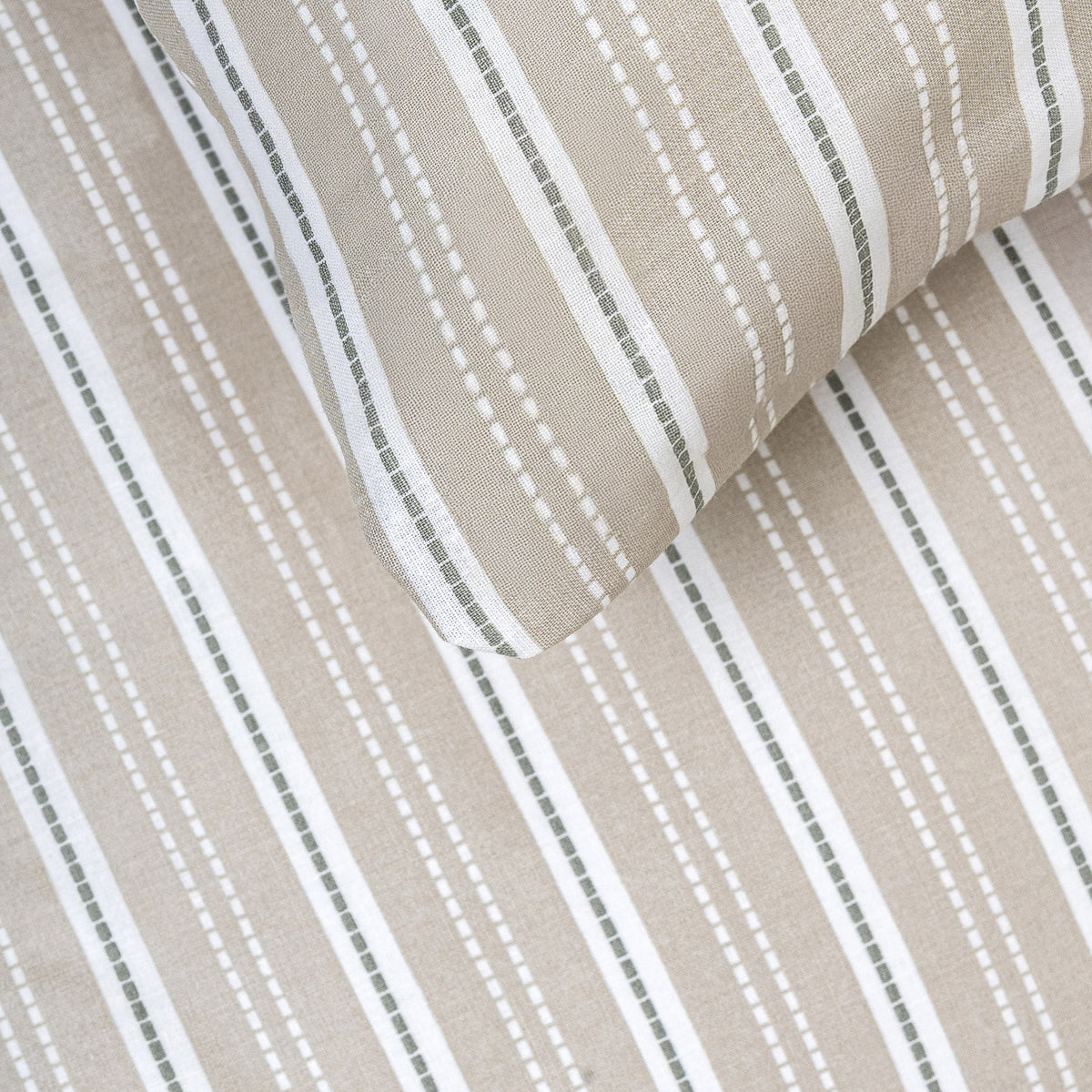 Funda nórdica algodón Raya Sego verde keike