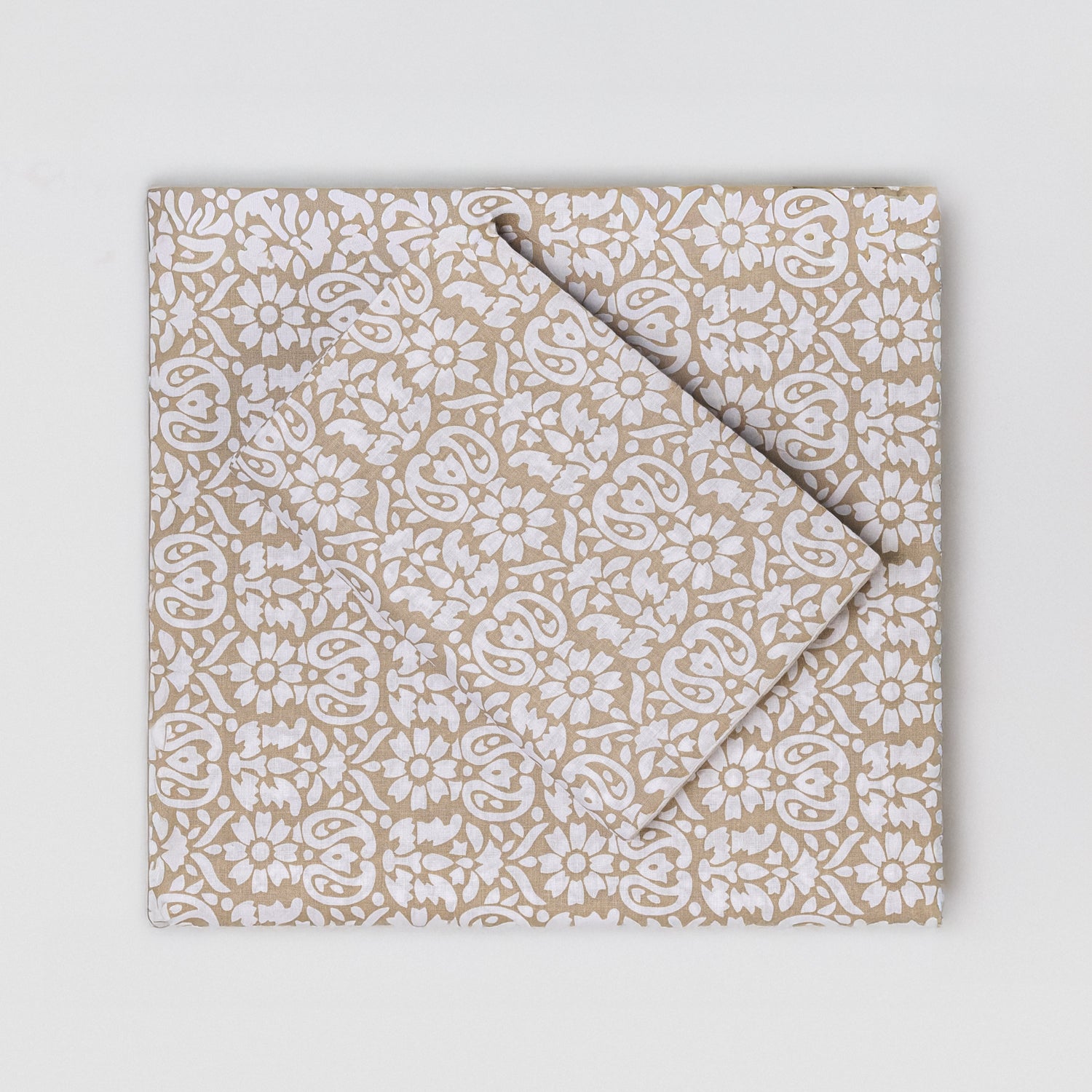 Juego de sábanas algodón Matilde topo