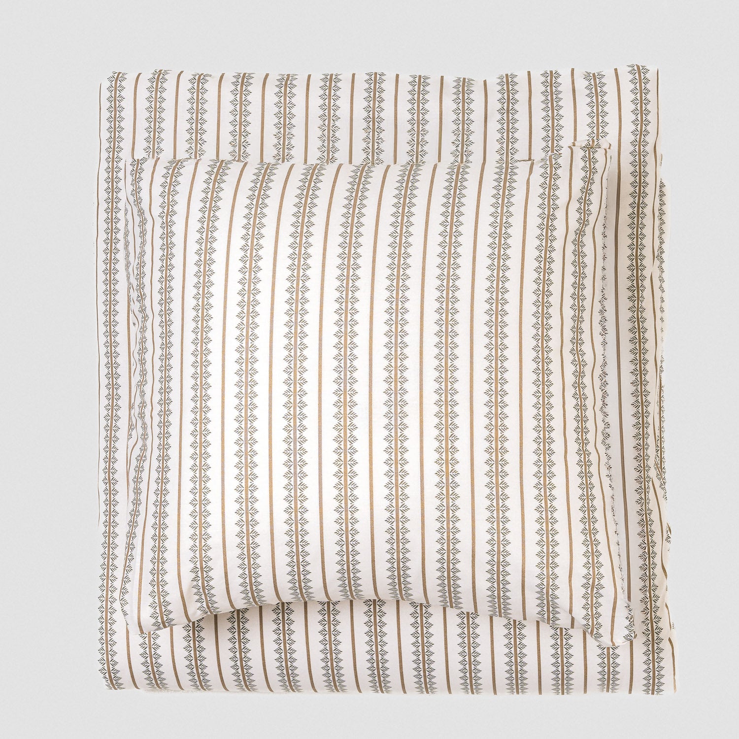 Funda nórdica algodón Alrubia verde seco