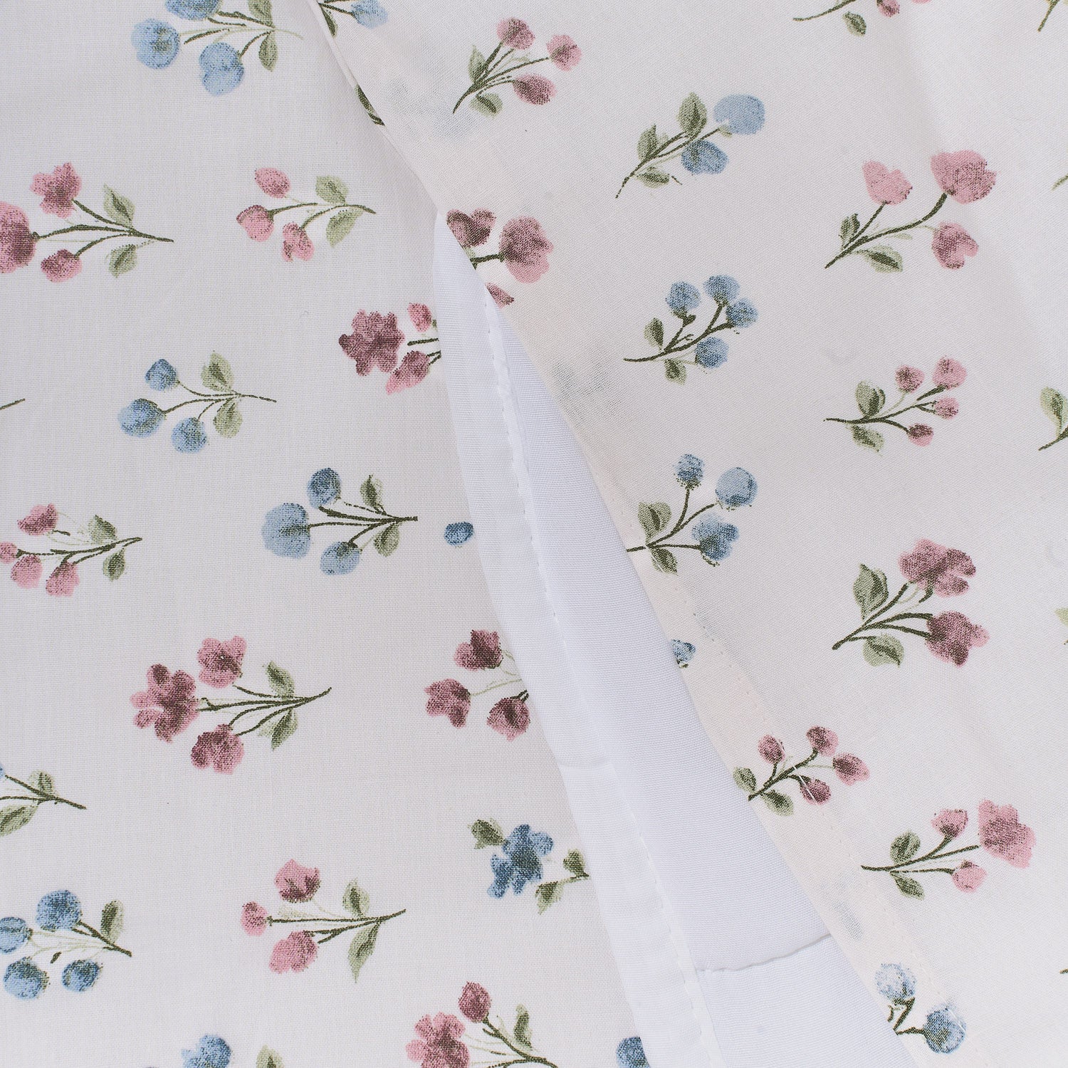 Funda nórdica de algodón jazmín verde seco/burdeos