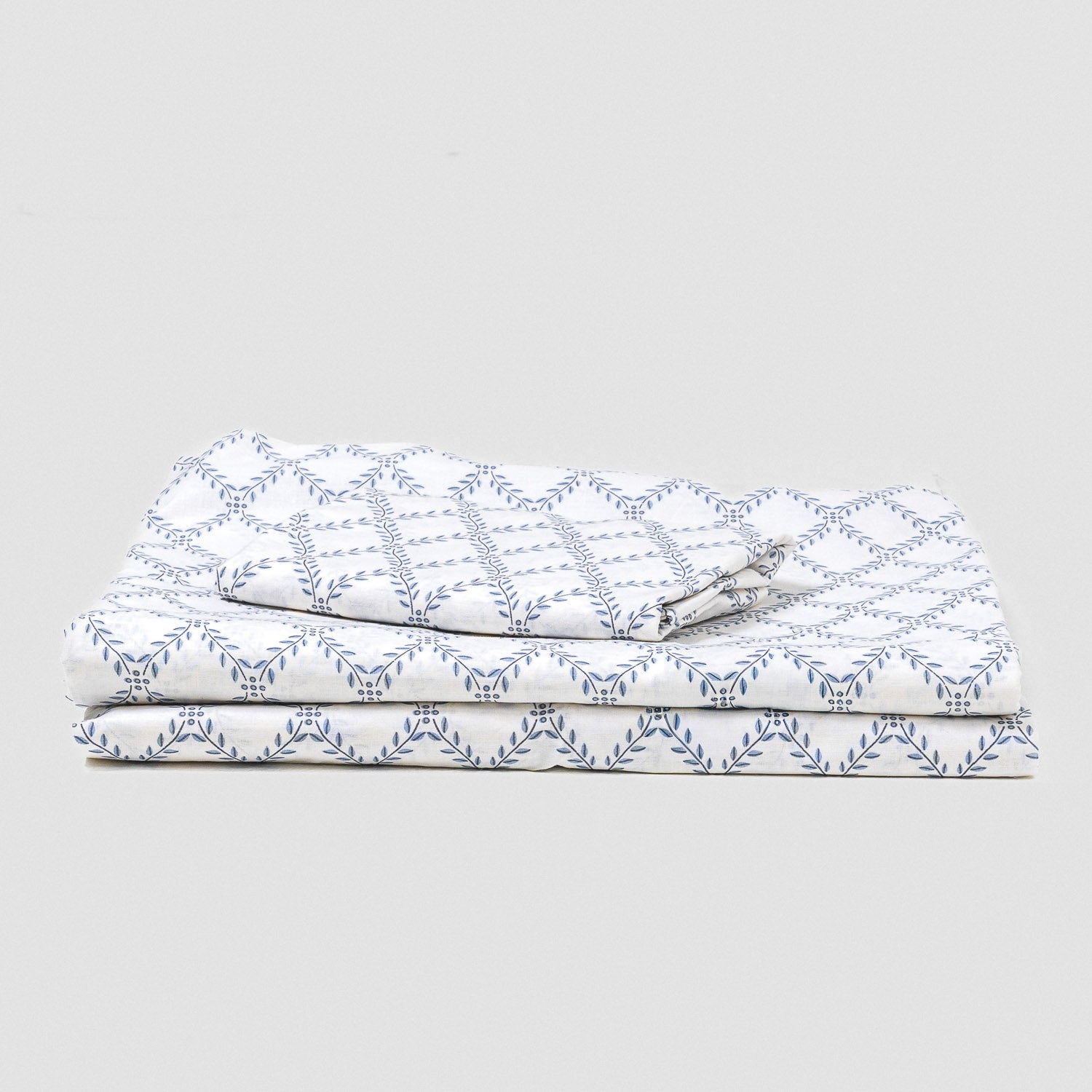 Set di lenzuola in cotone picota indigo