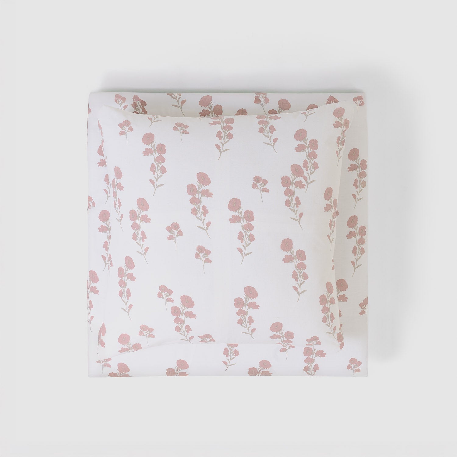 Copripiumino nundia in cotone tortora/rosa keike