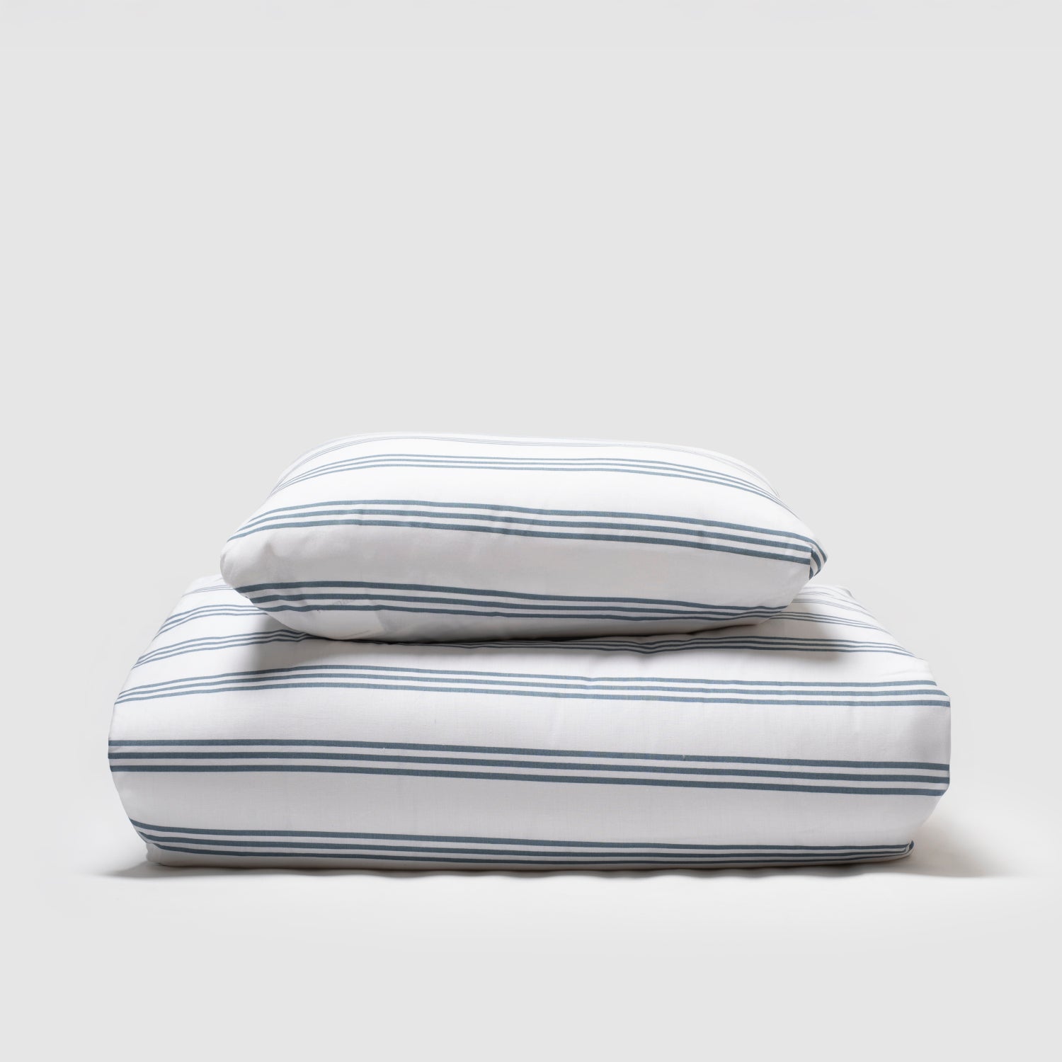 Funda nórdica algodón raya amunia índigo