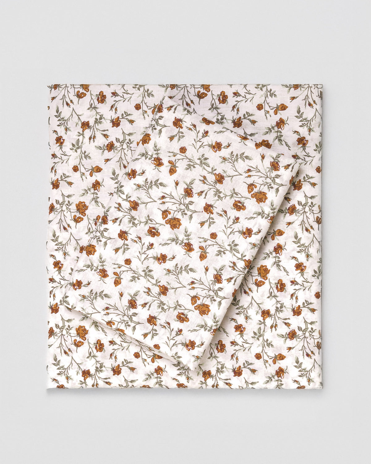 Juego de sábanas algodón Niles Verde Seco/Ocre