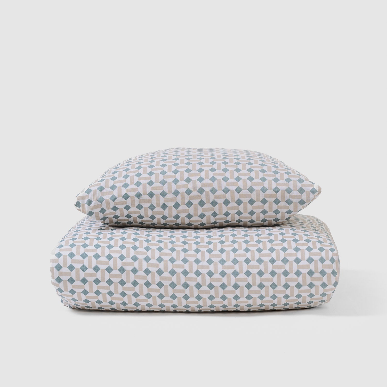 Funda nórdica algodón enrieta verde keike