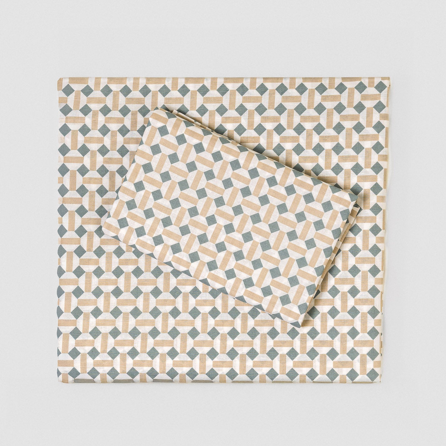 Juego de sábanas algodón Enrieta verde keike