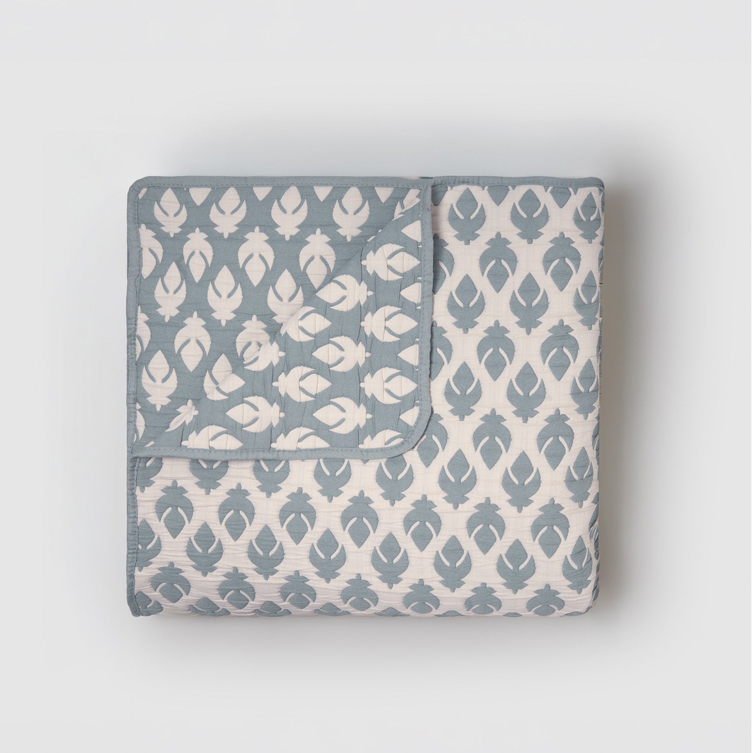 Colcha doble tela jacquard sheet verde keike