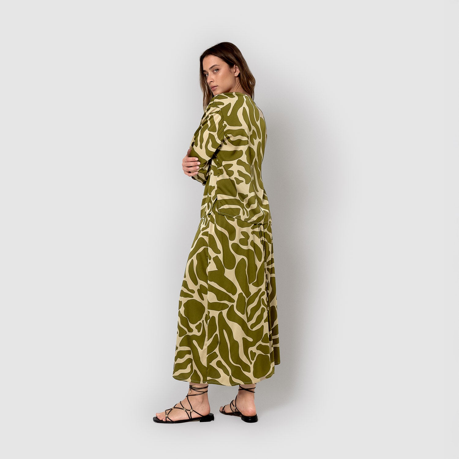 blusa de cetim verde