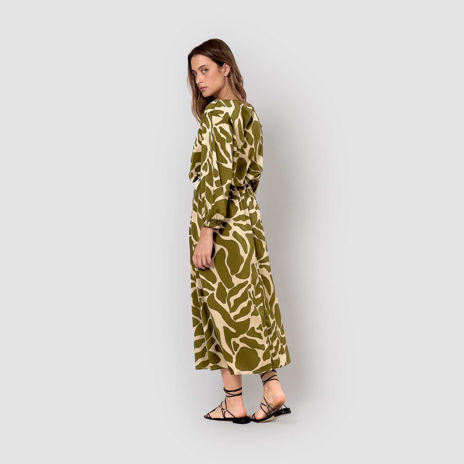 blusa de cetim verde