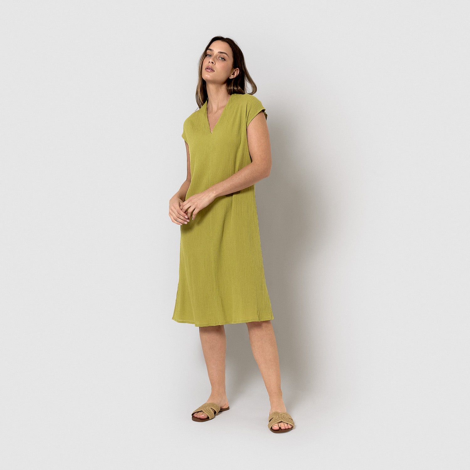 Vestido corto algodón flex lima