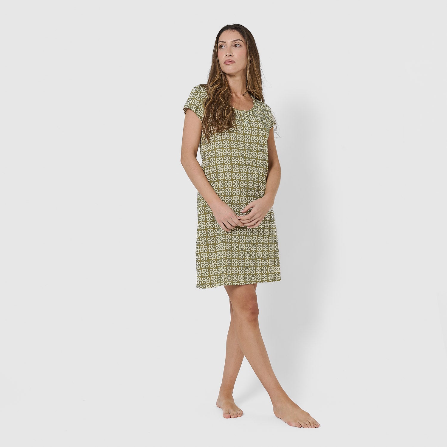 Sagittarius green hunting cotton dress