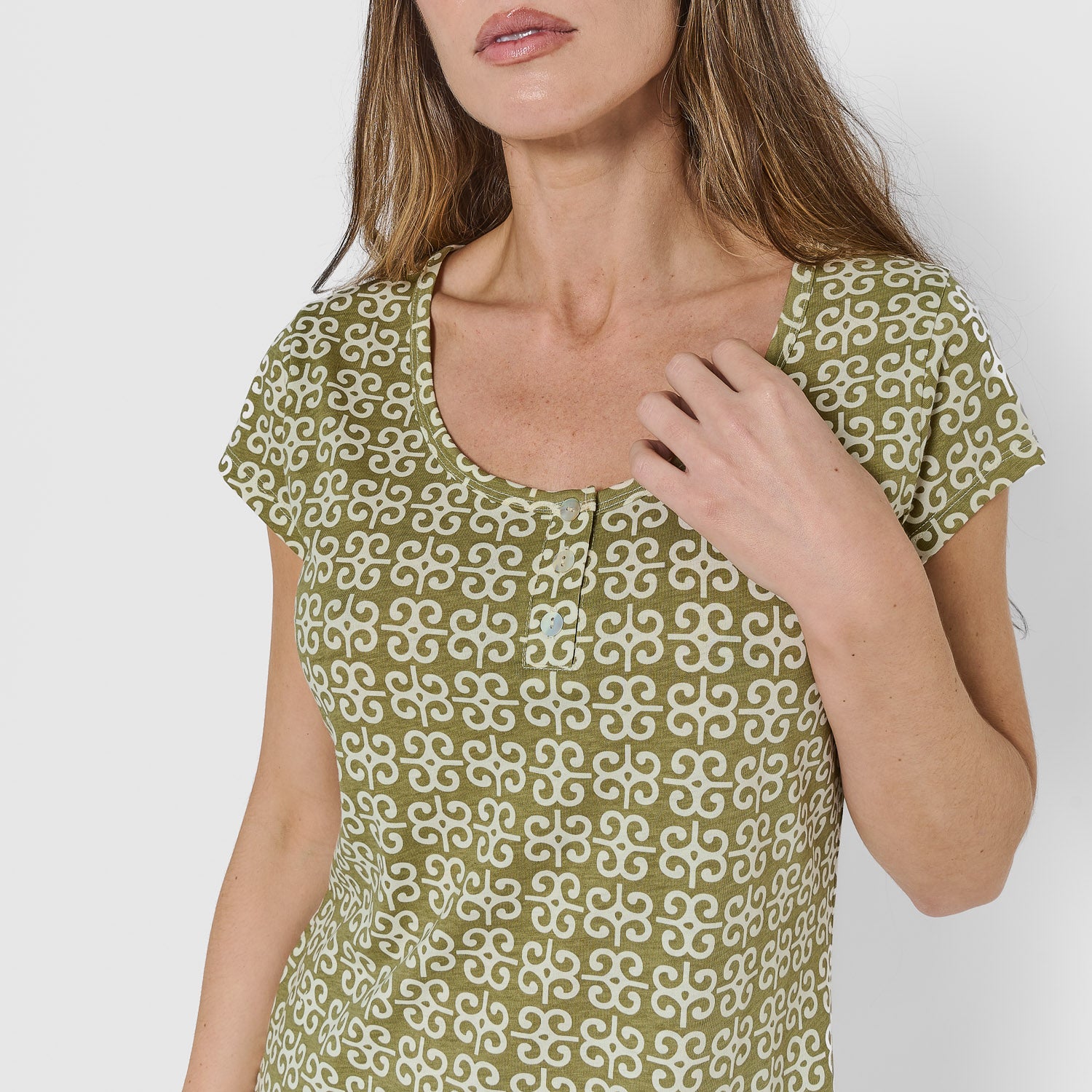 Sagittarius green hunting cotton dress