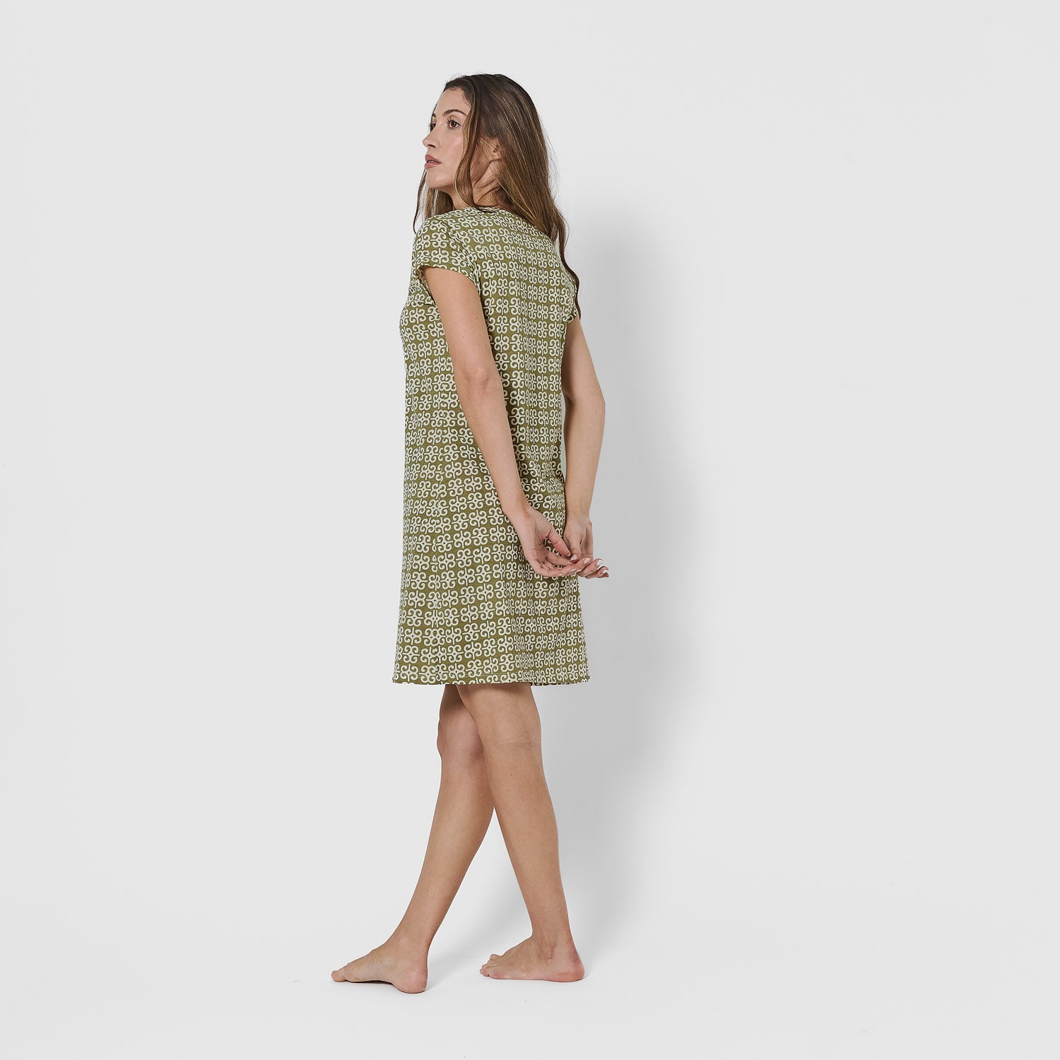 Sagittarius green hunting cotton dress