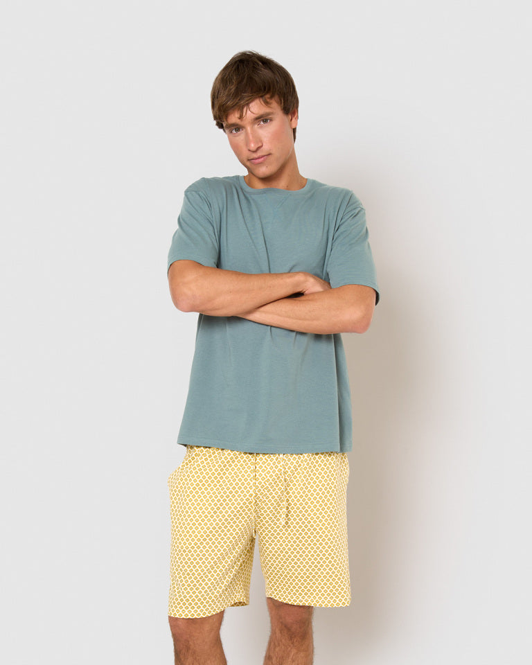 Pijama corto iñaki agua marina