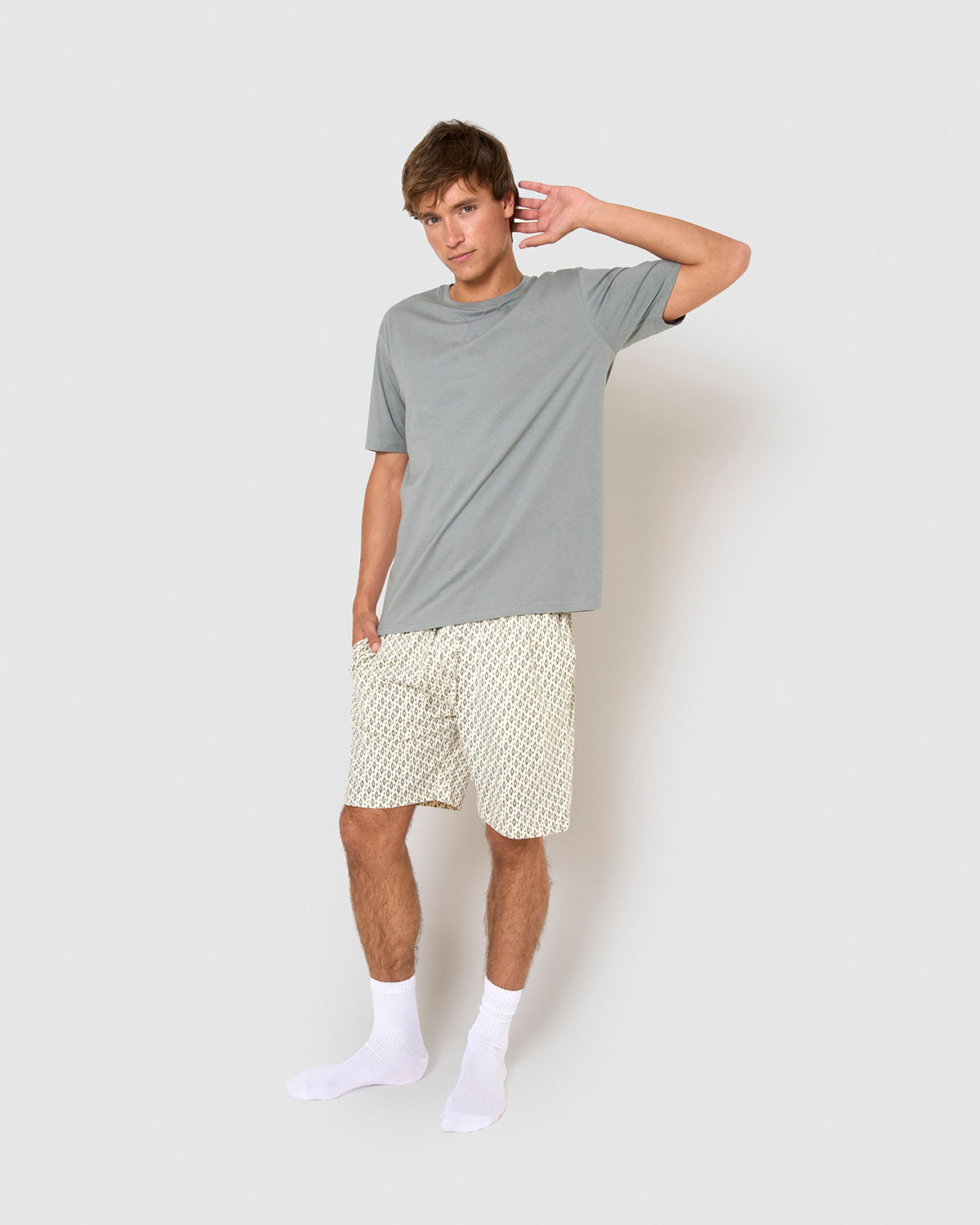 Pijama corto algodón nerdana azul